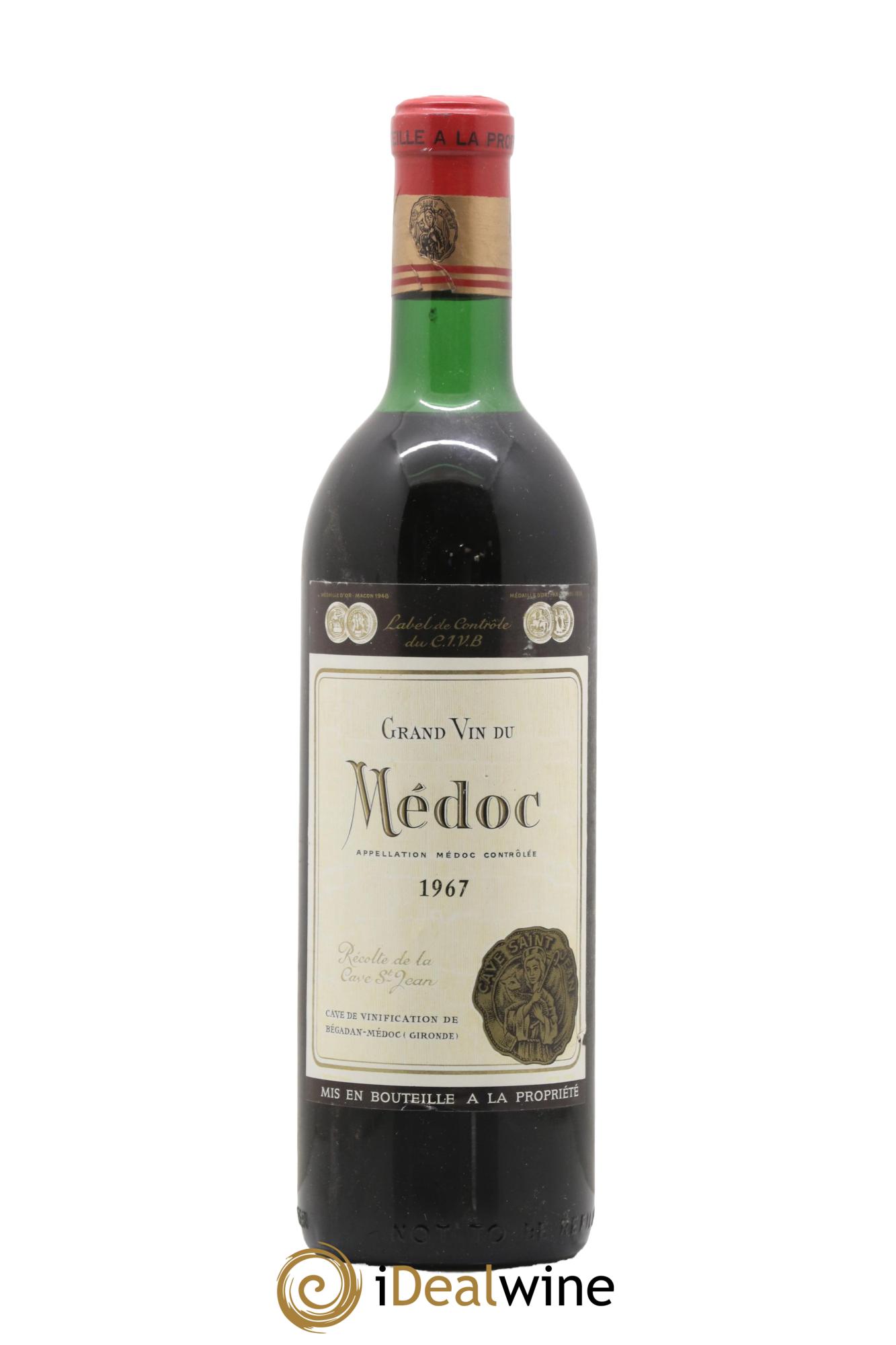 Médoc Cave Saint jean Bégadan 1967 - Lot de 1 bouteille - 0