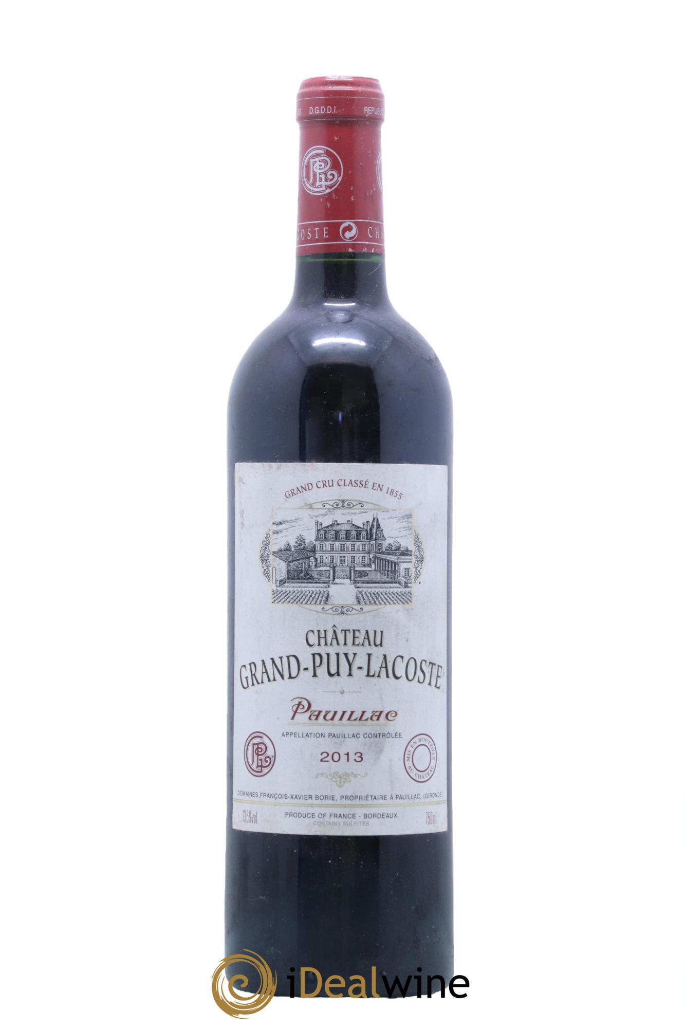 Château Grand Puy Lacoste 5ème Grand Cru Classé 2013 - Lot de 1 bouteille - 0