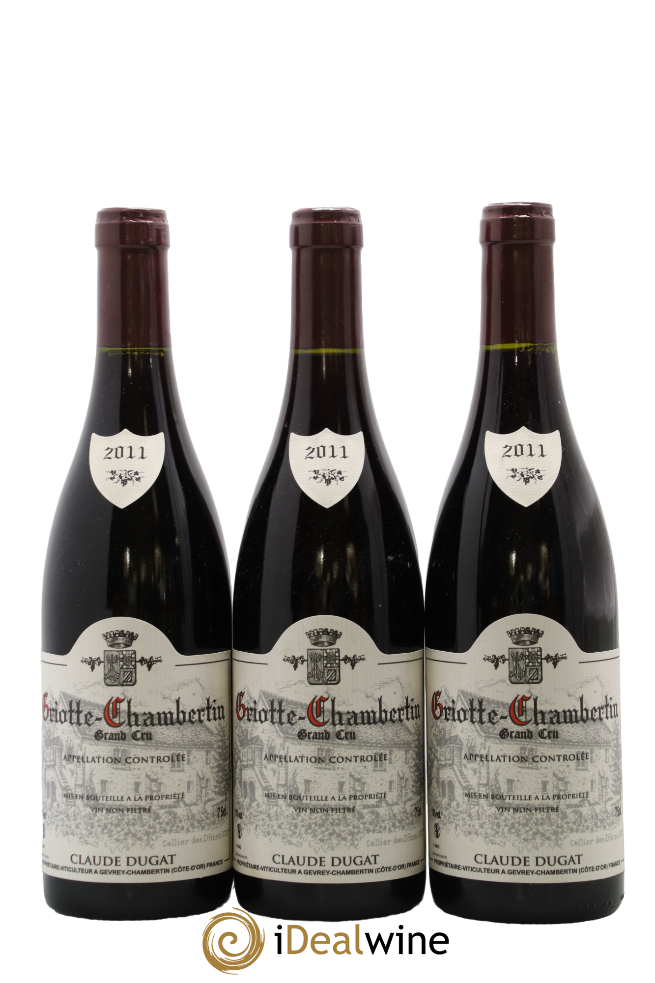 Griotte-Chambertin Grand Cru Claude Dugat 2011 - Posten von 3 Flaschen - 0