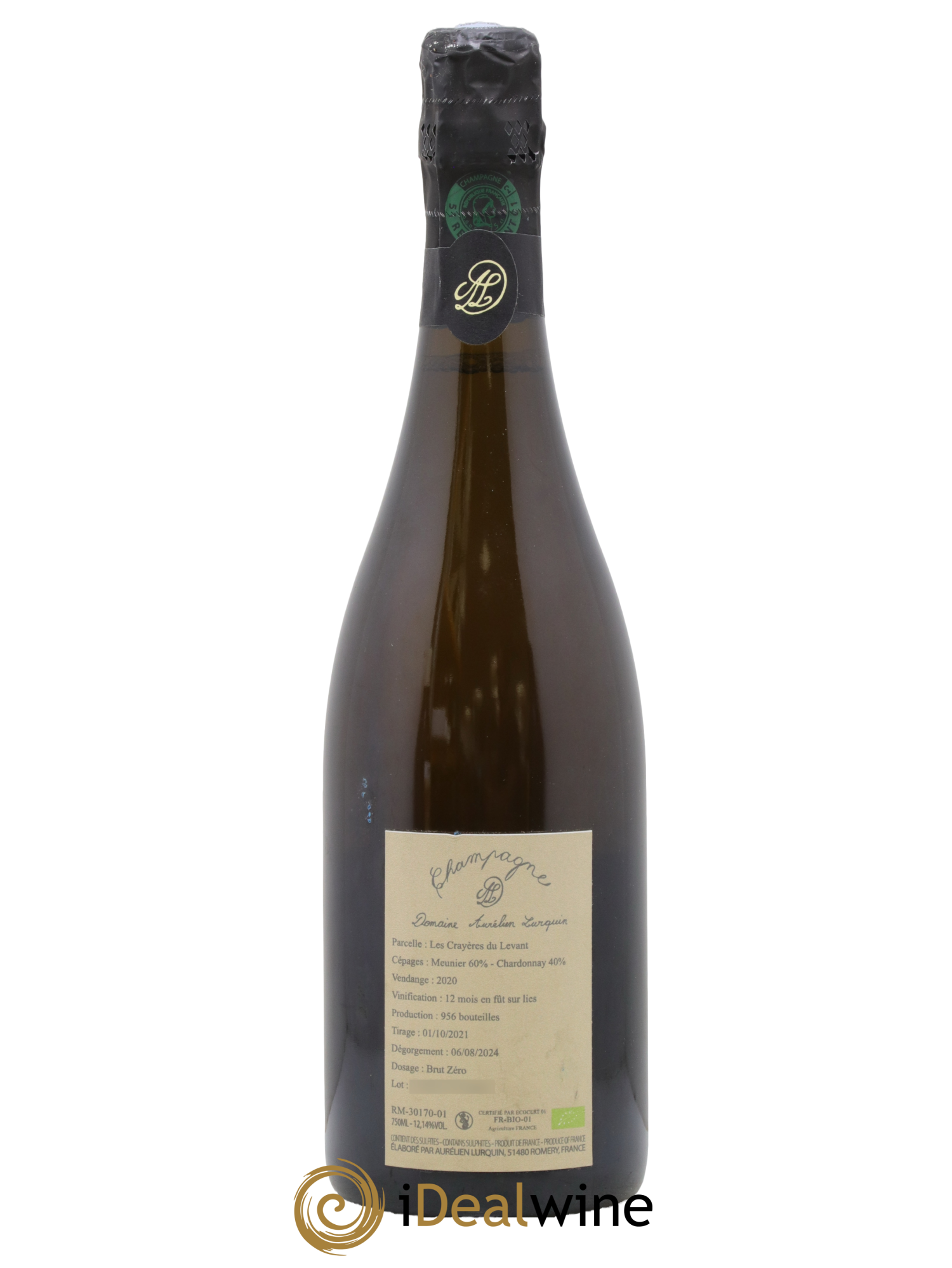 Chardonnay Les Crayères du Levant Aurélien Lurquin 2020 - Lot of 1 bottle - 1