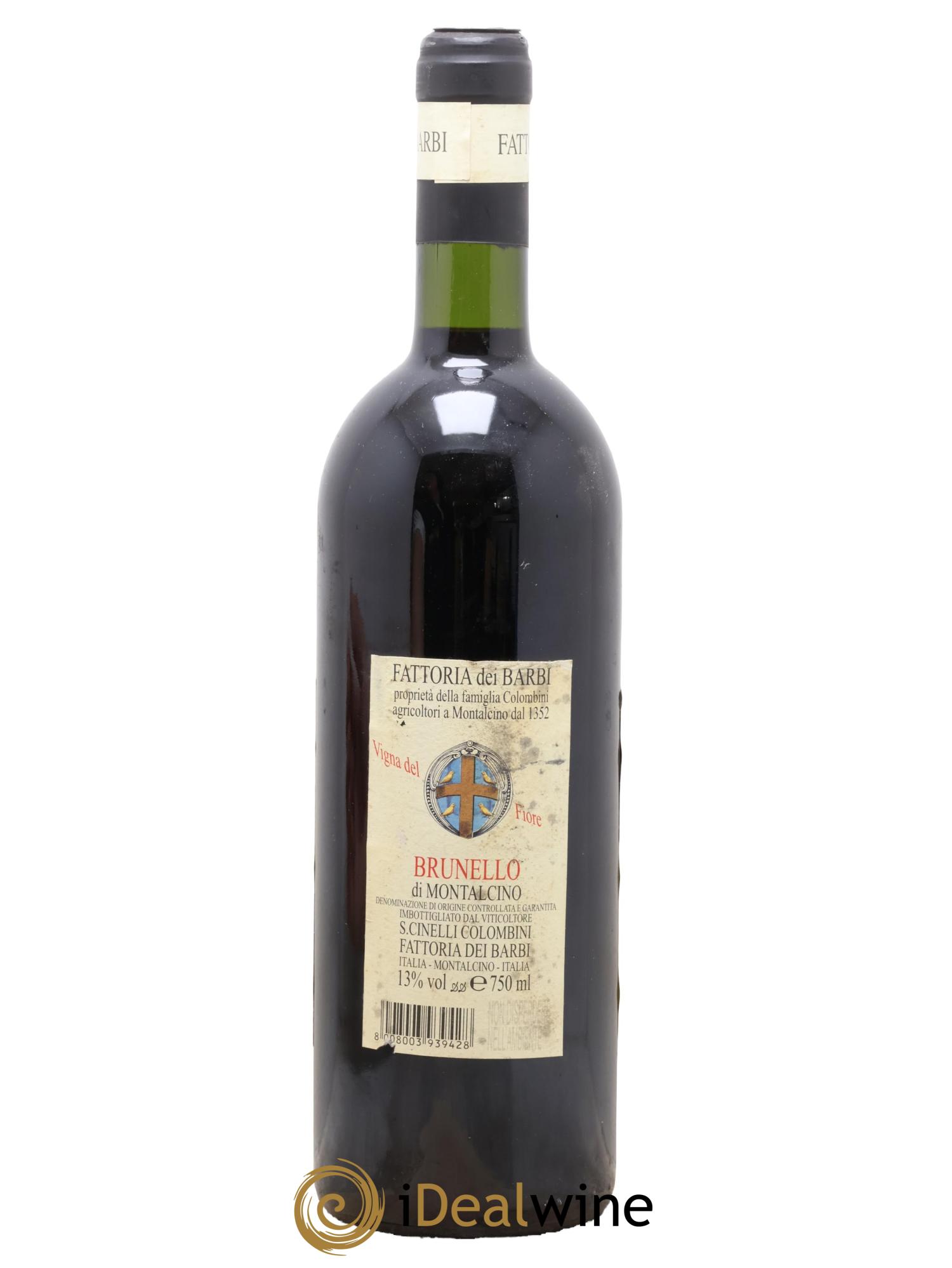 Brunello di Montalcino DOCG Vigna del Fiore Fattoria dei Barbi 1998 - Lot de 1 bouteille - 1