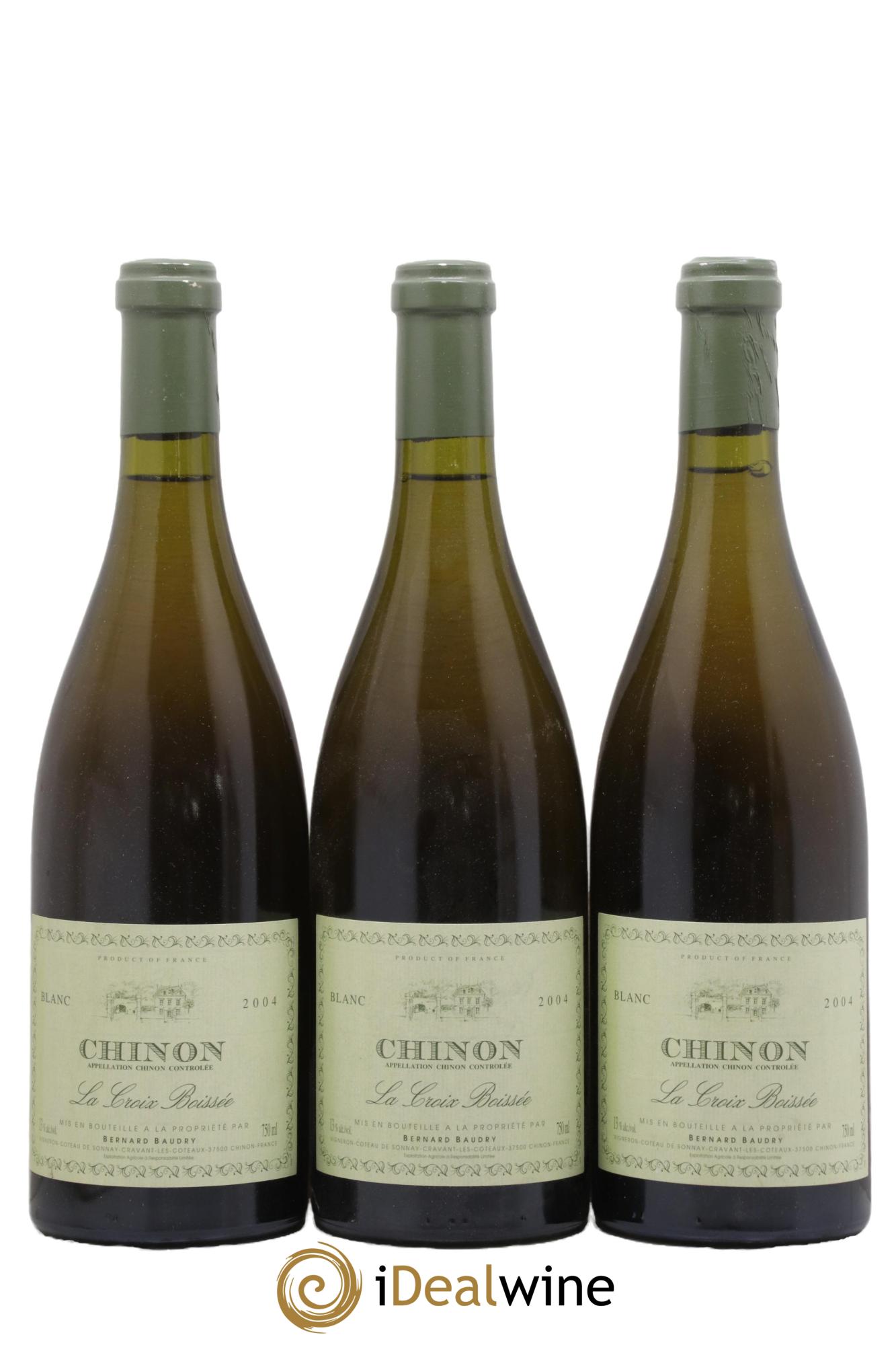 Chinon La Croix Boissée Bernard Baudry 2004 - Posten von 3 Flaschen - 0