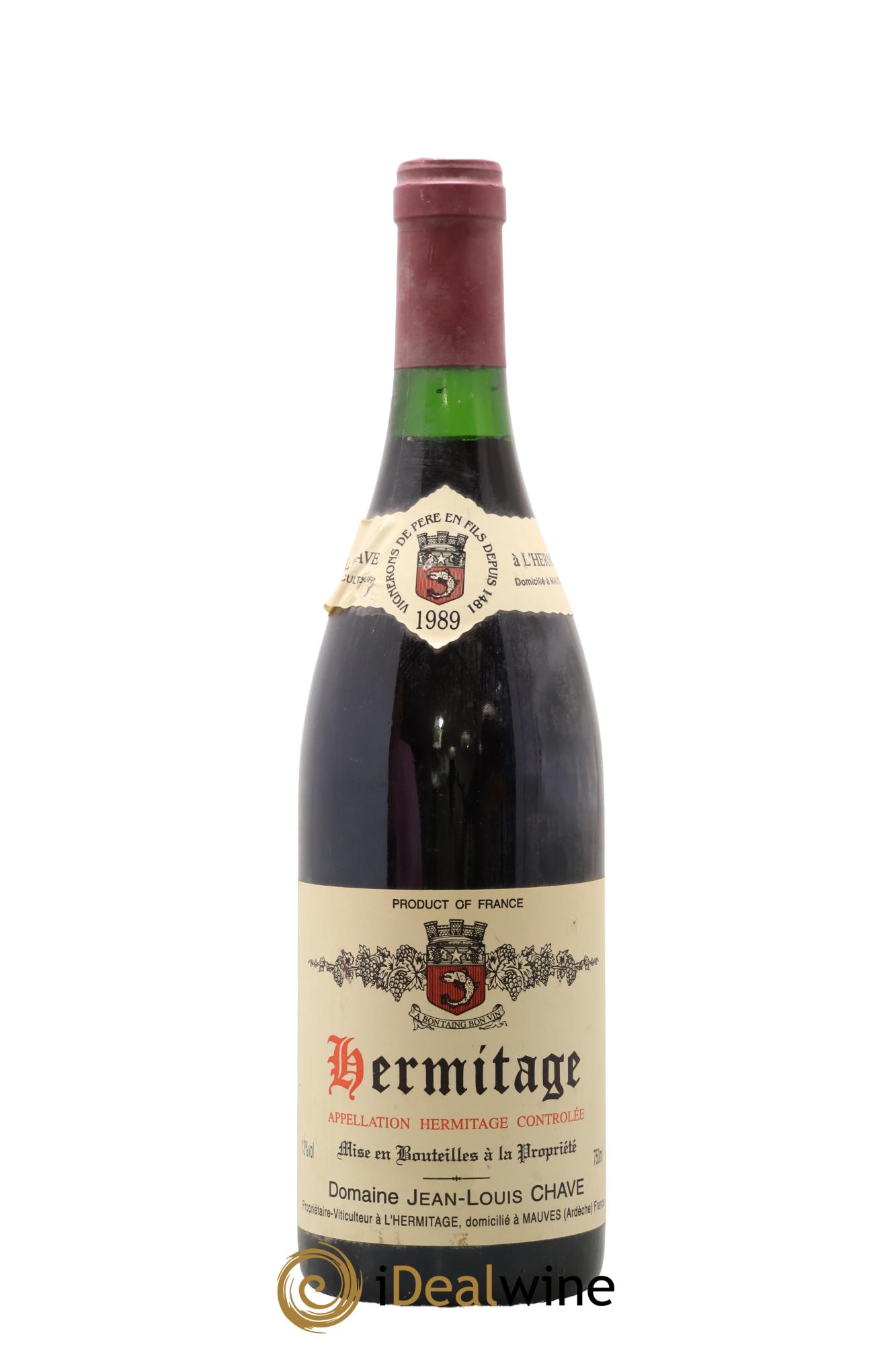 Hermitage Jean-Louis Chave 1989 - Lot de 1 bouteille - 0