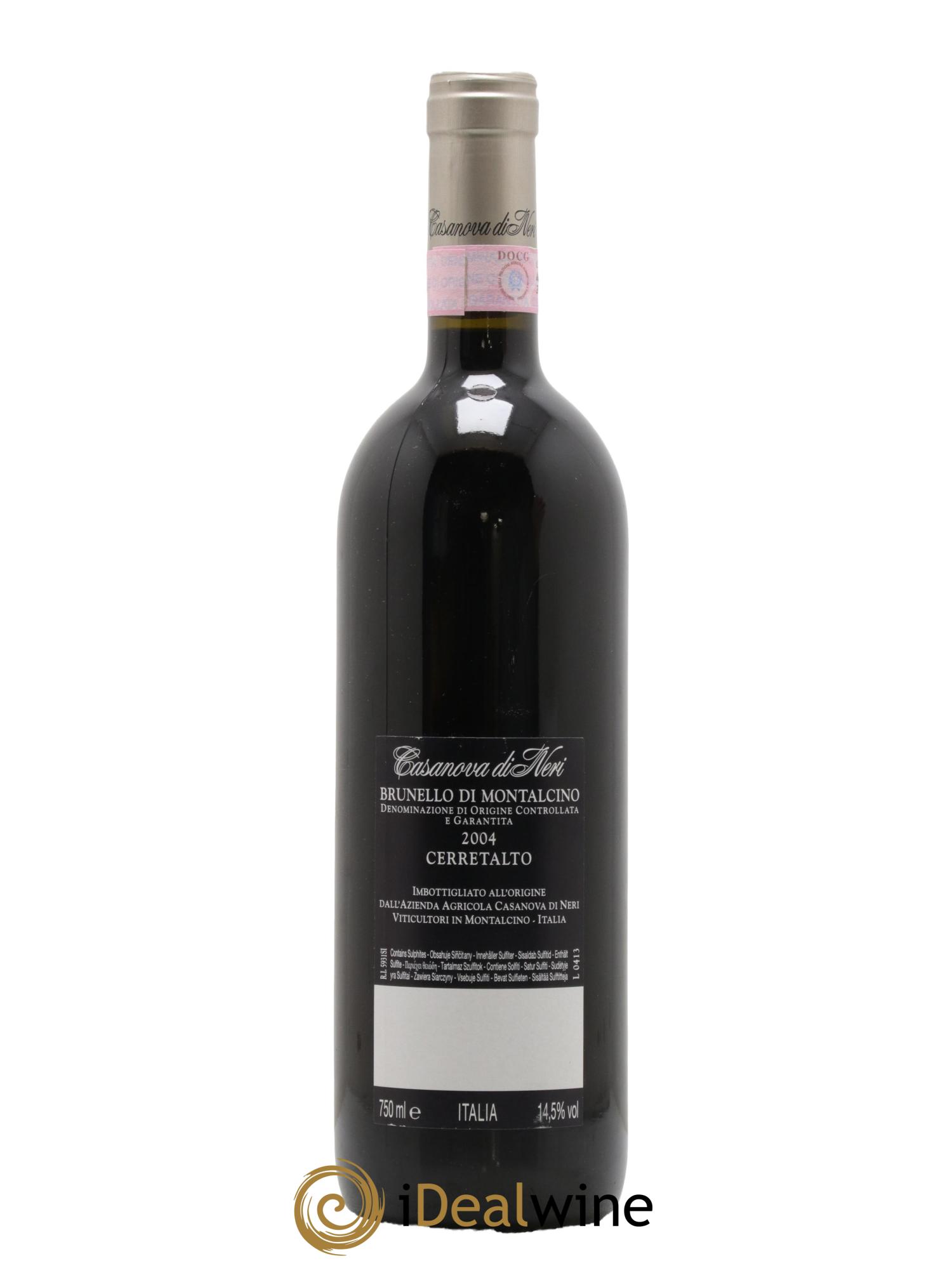 Brunello di Montalcino DOCG Cerretalto Casanova di Neri - Giacomo Neri 2004 - Lot of 1 bottle - 1