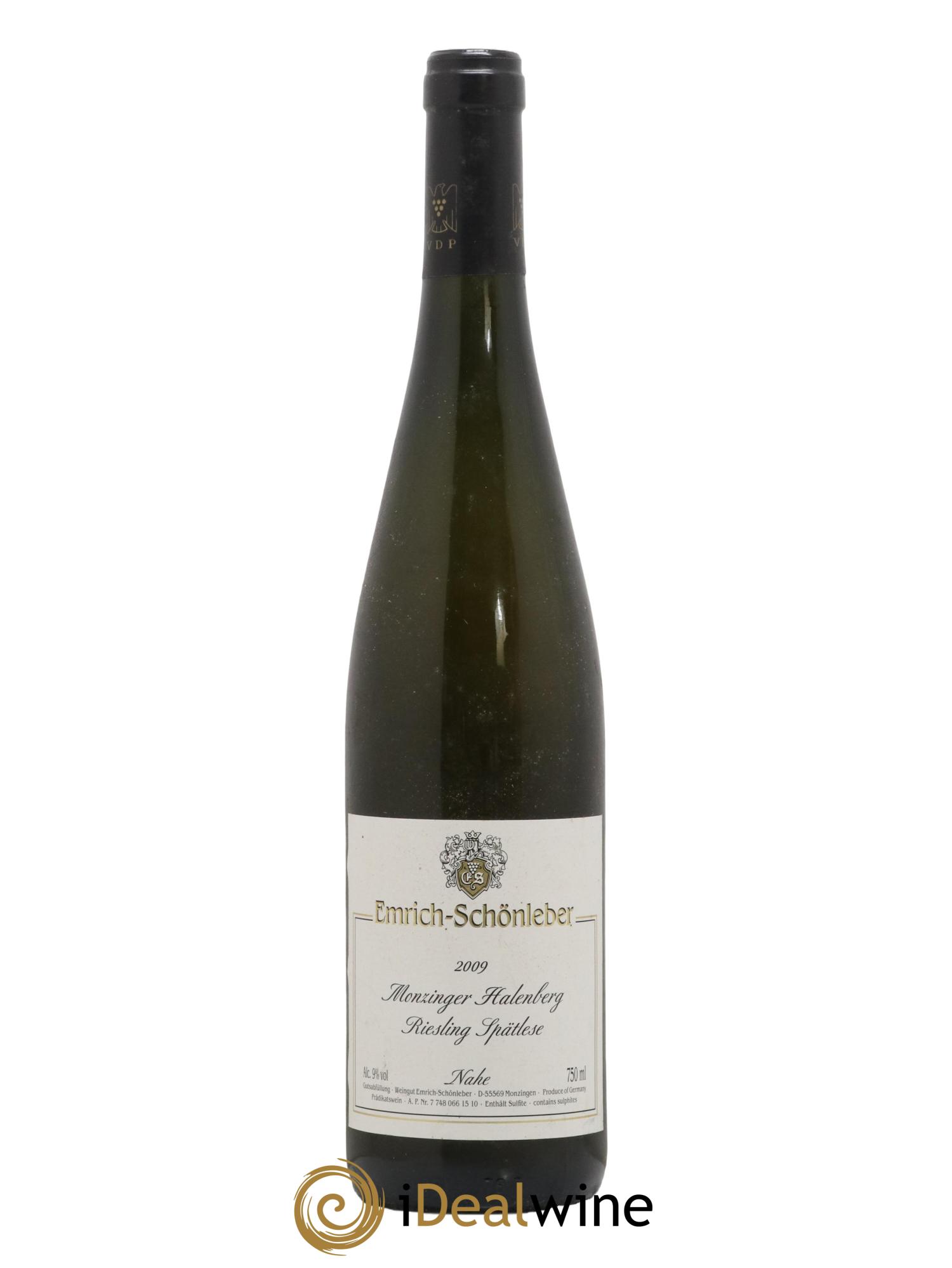 Allemagne Nahe Riesling Spatlese Monzinger Halenberg Emrich Schonleber 2009 - Lot de 1 bouteille - 0