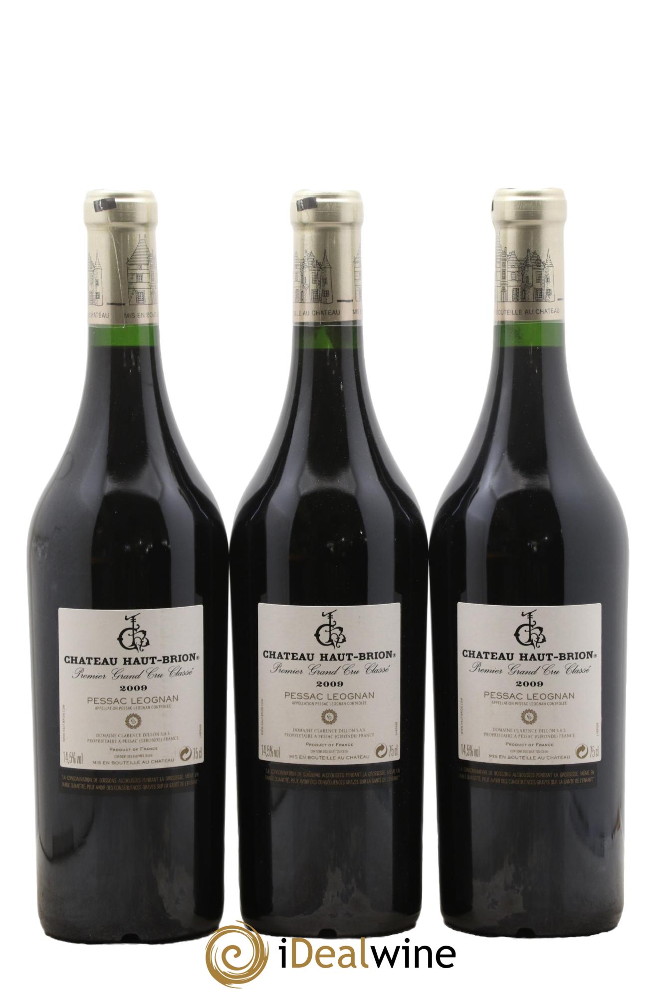 Château Haut Brion 1er Grand Cru Classé 2009 - Posten von 3 Flaschen - 1