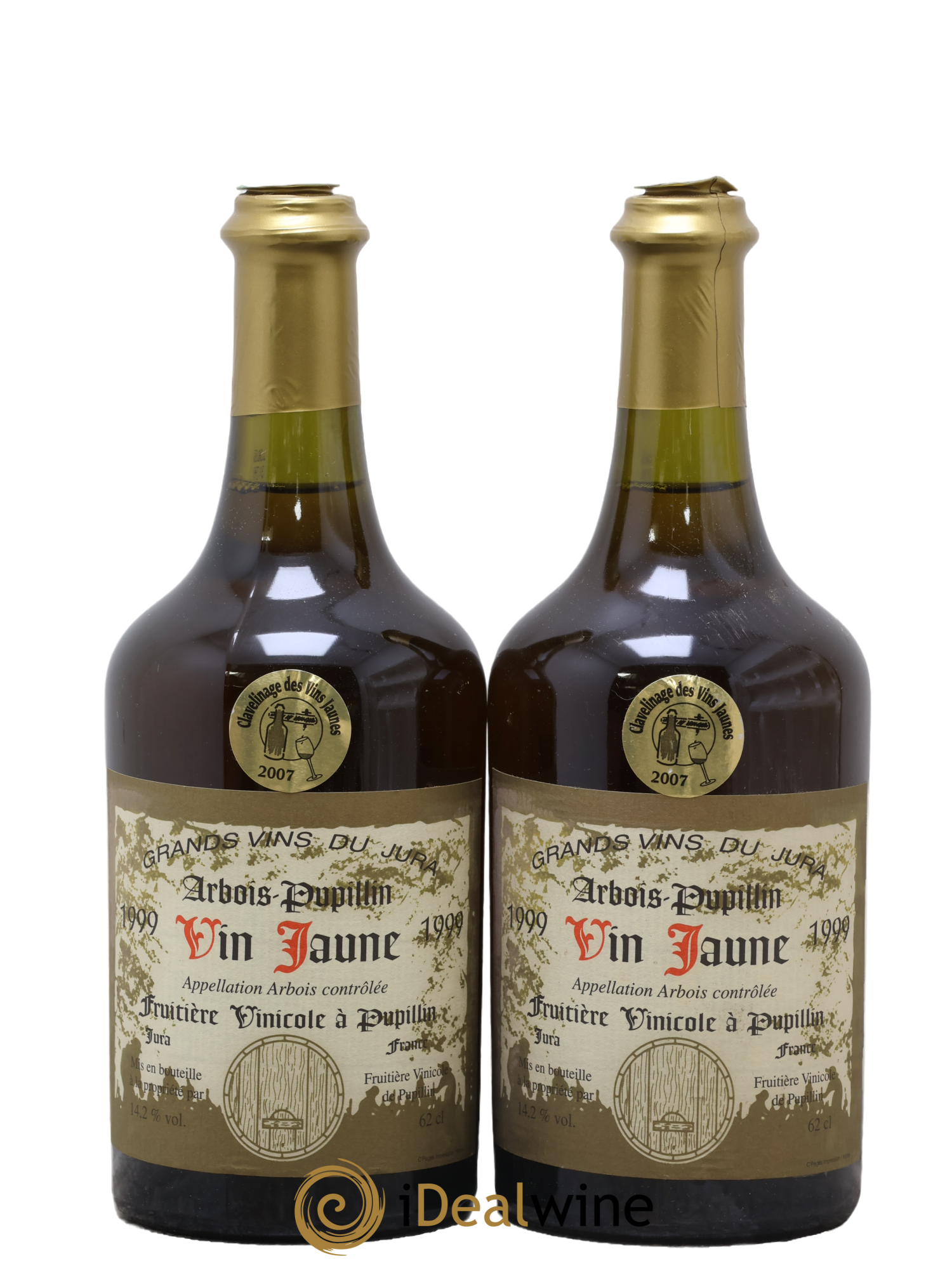 Arbois Vin Jaune Fruitière Vinicole d'Arbois 1999 - Lot de 2 clavelins - 0