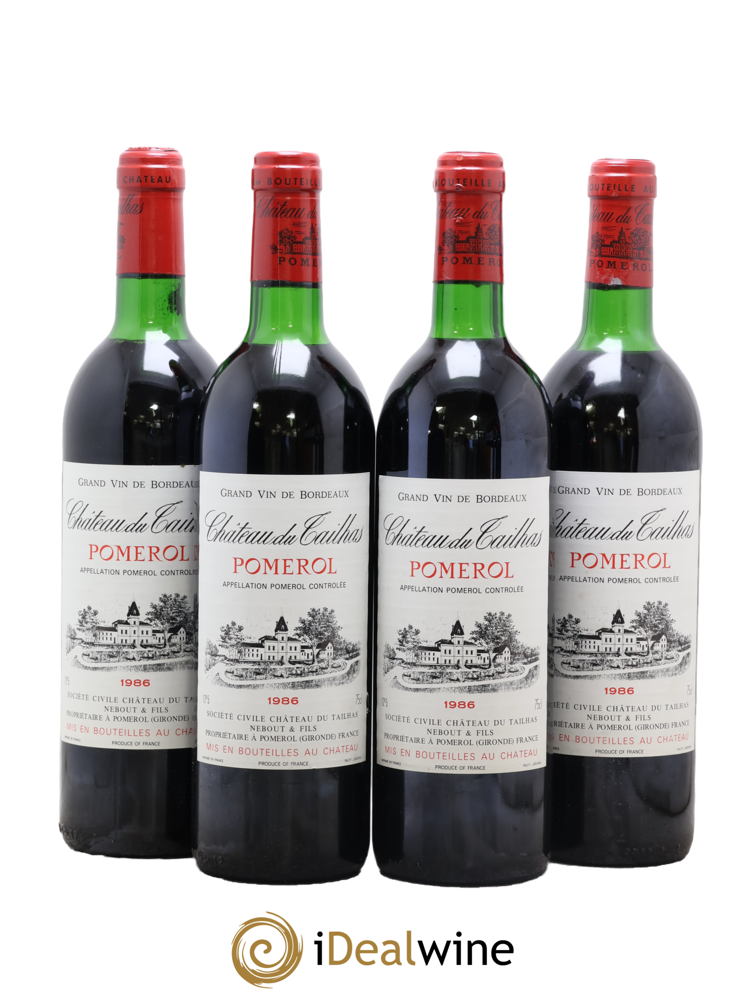 Château du Tailhas 1986 - Lot of 4 bottles - 0