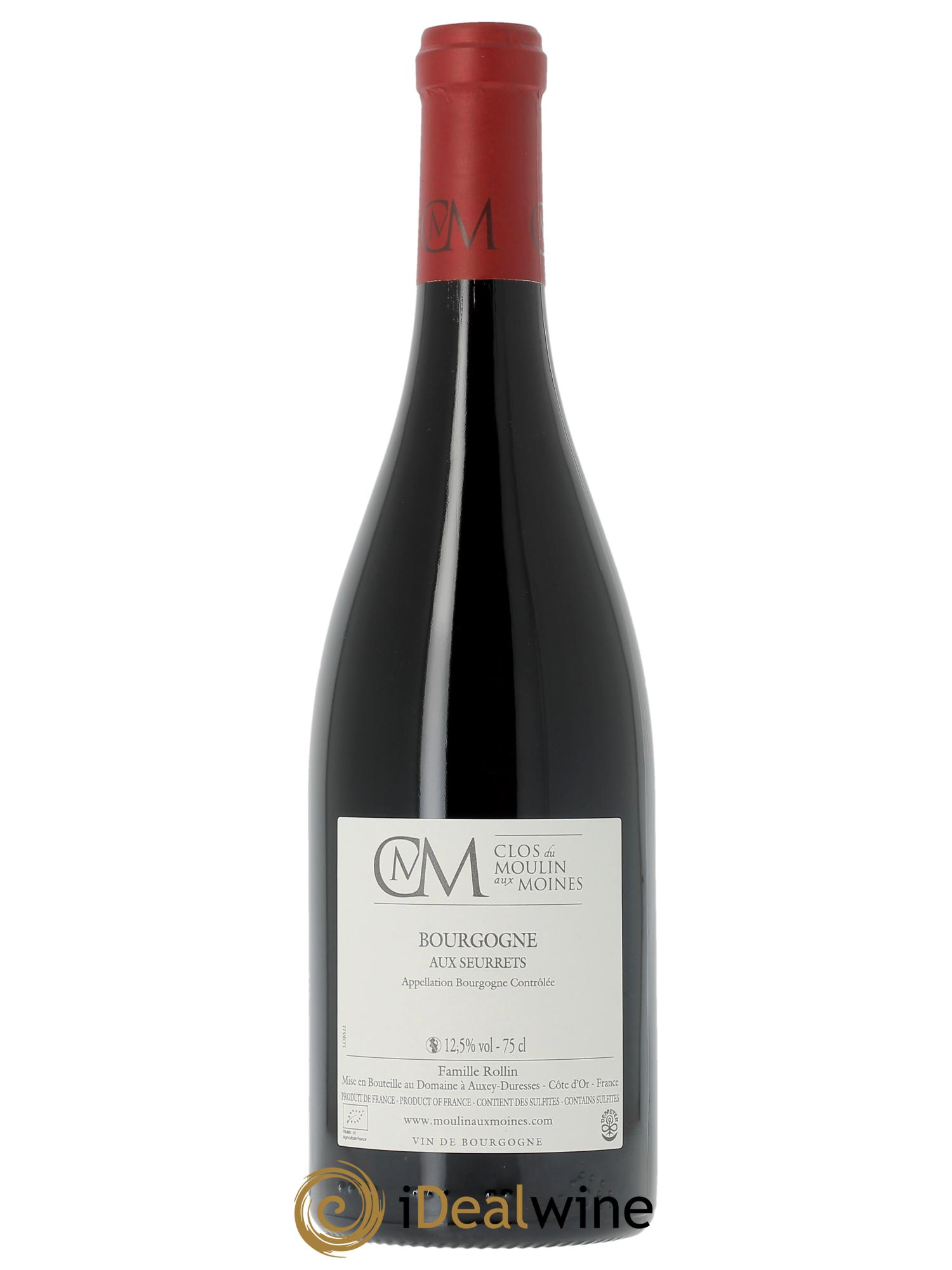 Bourgogne Aux Seurrets Clos du Moulin aux Moines 2022 - Lot de 1 bouteille - 1