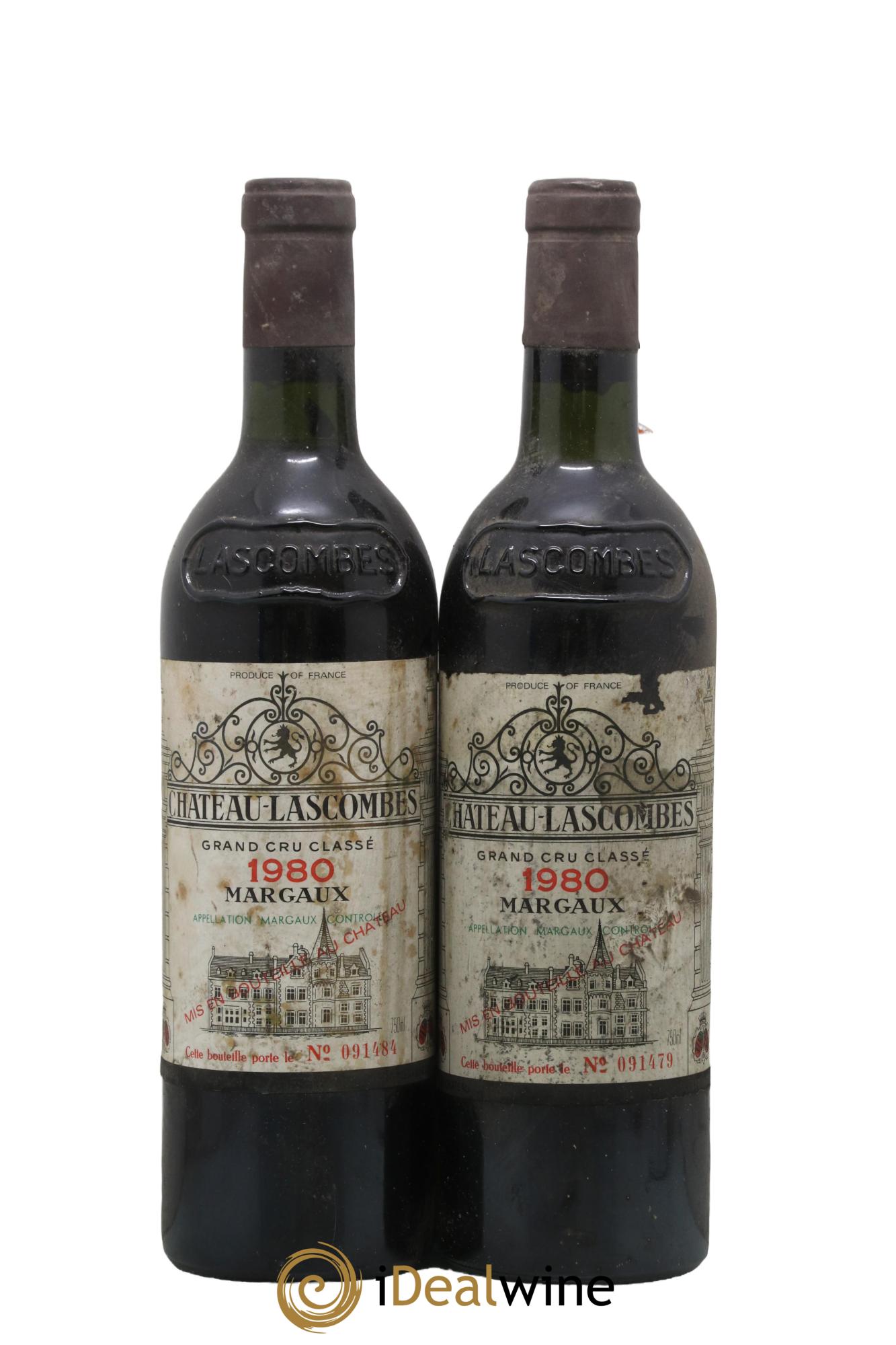 Château Lascombes 2ème Grand Cru Classé 1980 - Lot de 2 bouteilles - 0