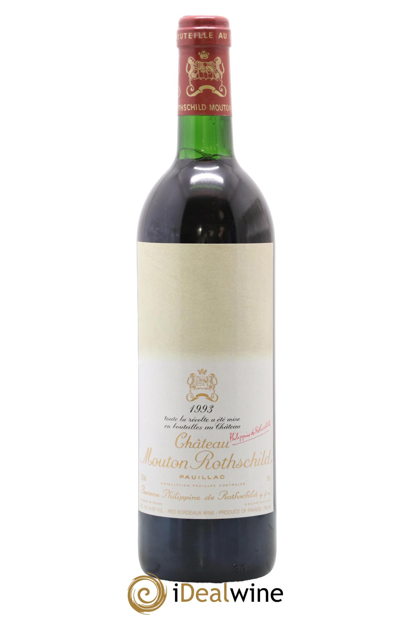 Château Mouton Rothschild 1er Grand Cru Classé 1993 - Lot de 1 bouteille - 0
