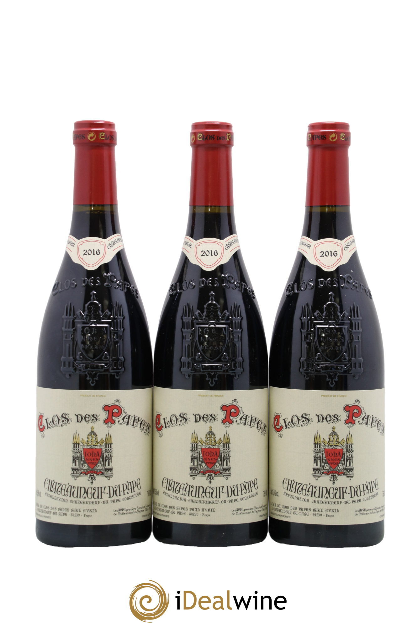 Châteauneuf-du-Pape Clos des Papes - Paul Avril 2016 - Posten von 3 Flaschen - 0