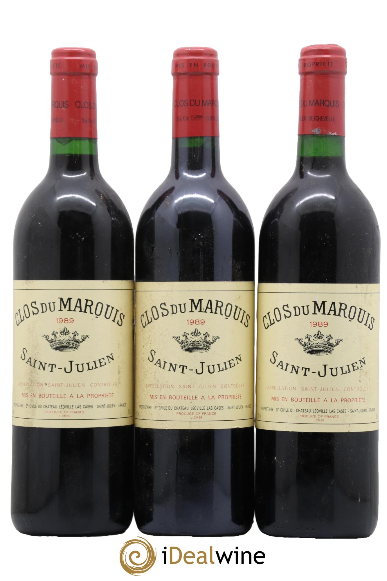 Clos du Marquis 1989 - Lot of 3 bottles - 0