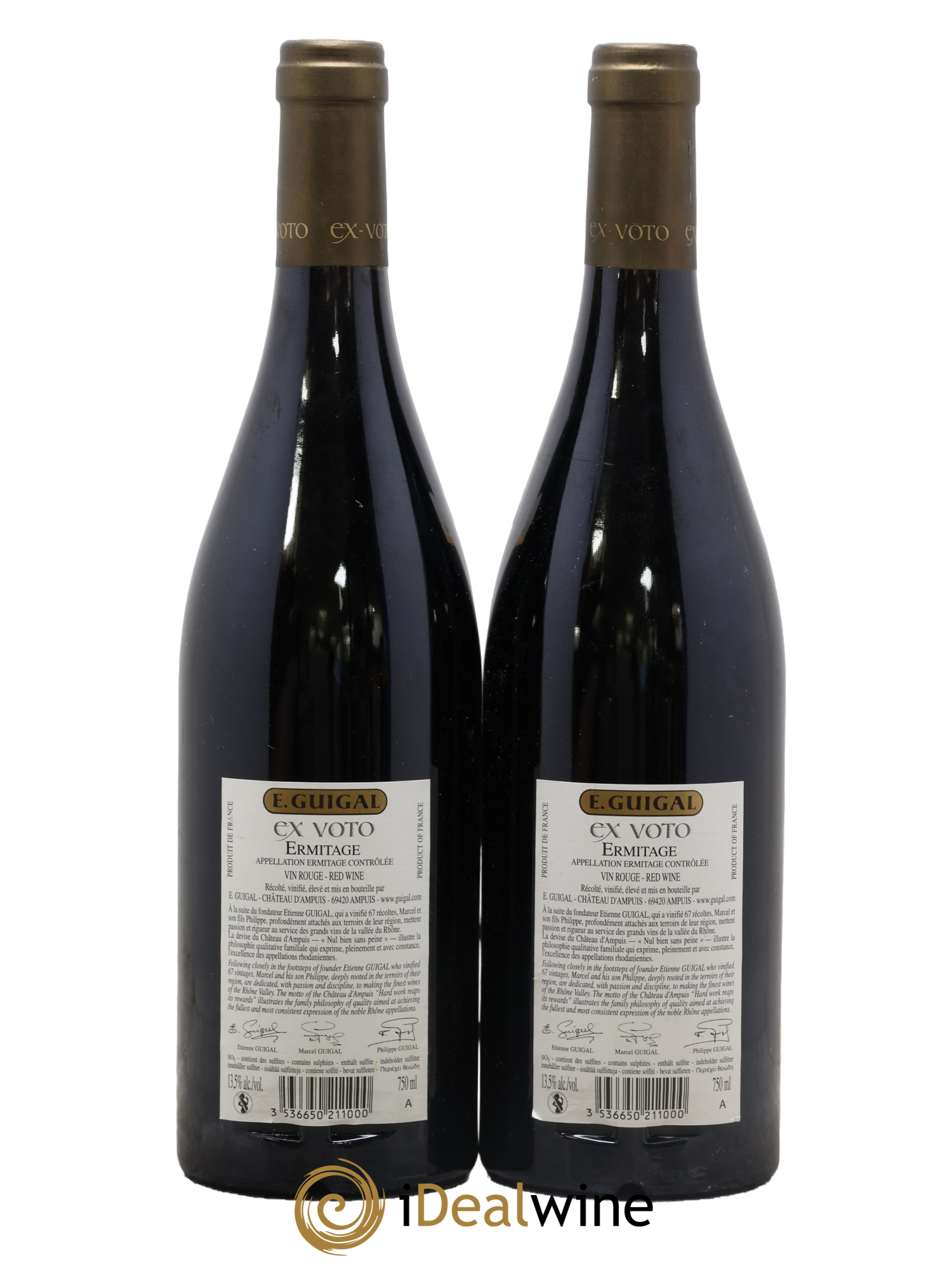 Ermitage Ex Voto Guigal 2010 - Lot de 2 bouteilles - 1