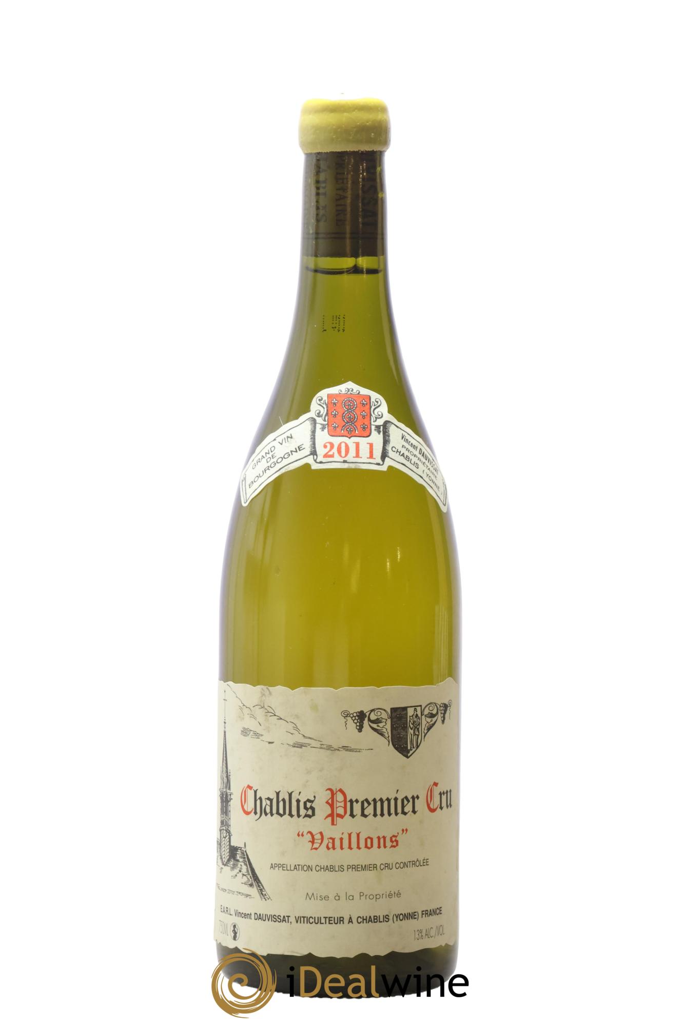 Chablis 1er Cru Vaillons Vincent Dauvissat (Domaine) 2011 - Lot of 1 bottle - 0
