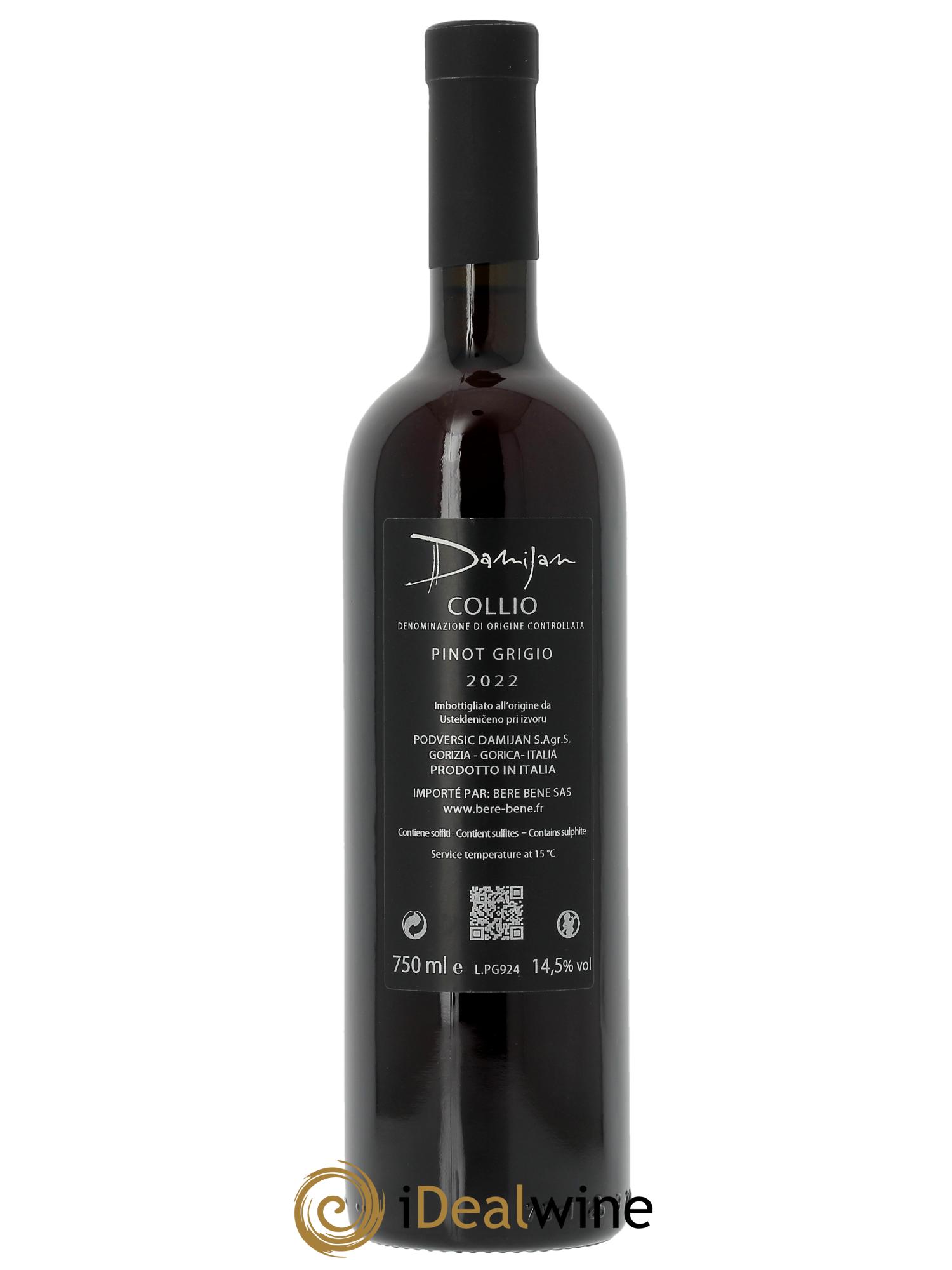 Venezia Giulia IGT Damijan Podversic Pinot Grigio  2022 - Lot de 1 bouteille - 1