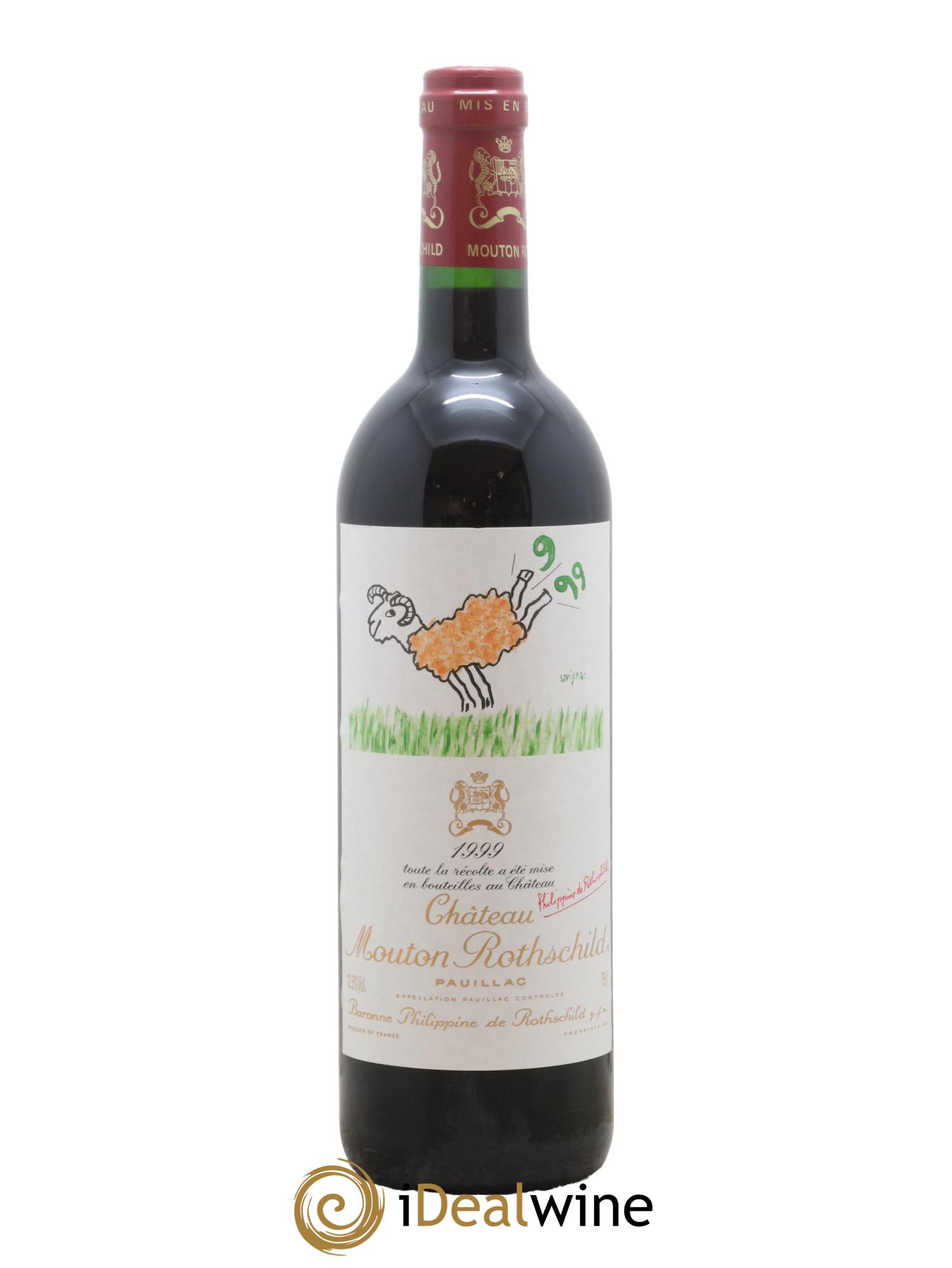 Château Mouton Rothschild 1er Grand Cru Classé 1999 - Lot de 1 bouteille - 0