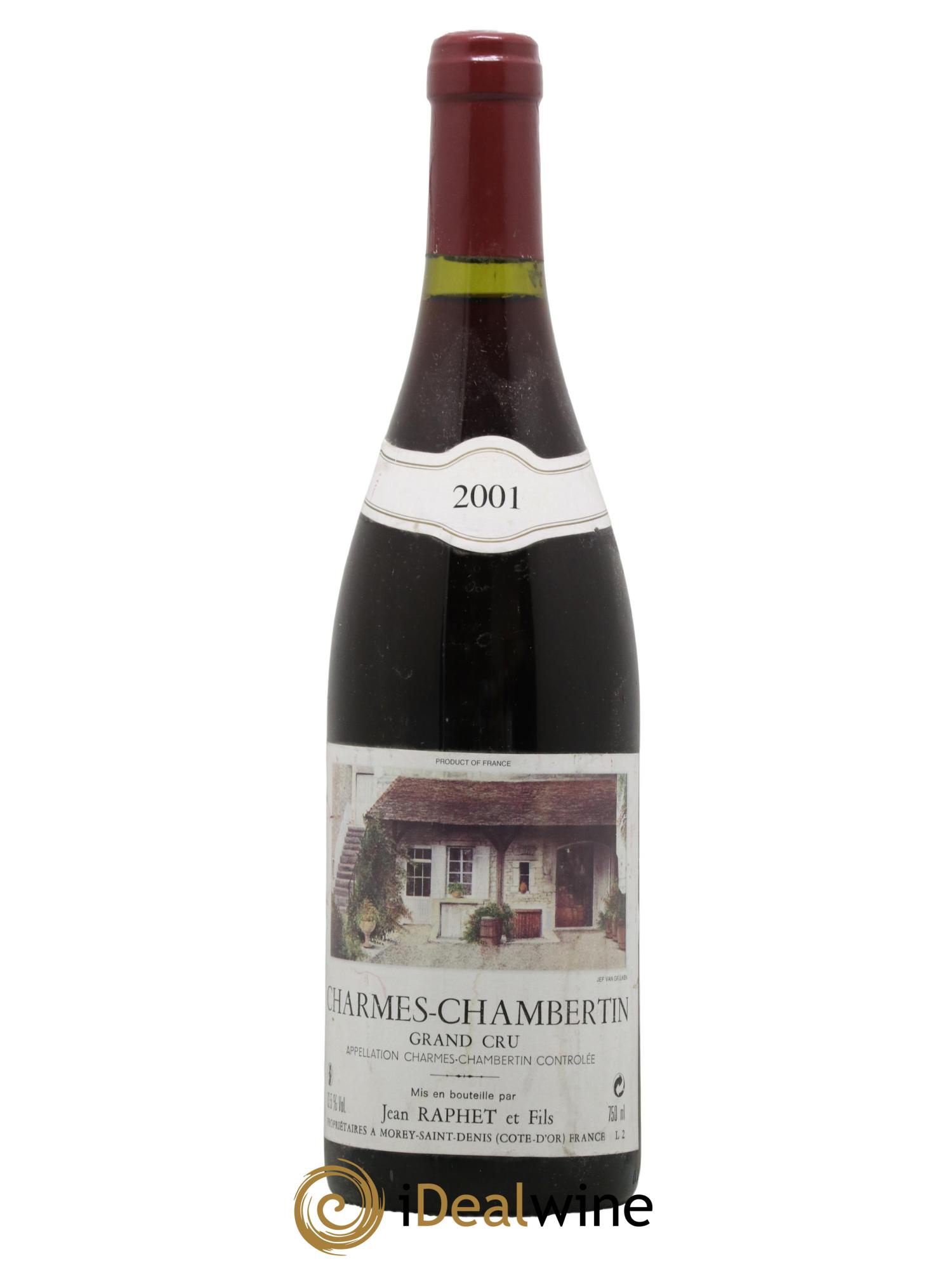 Charmes-Chambertin Grand Cru Domaine Jean Raphet 2001 - Lot de 1 bouteille - 0