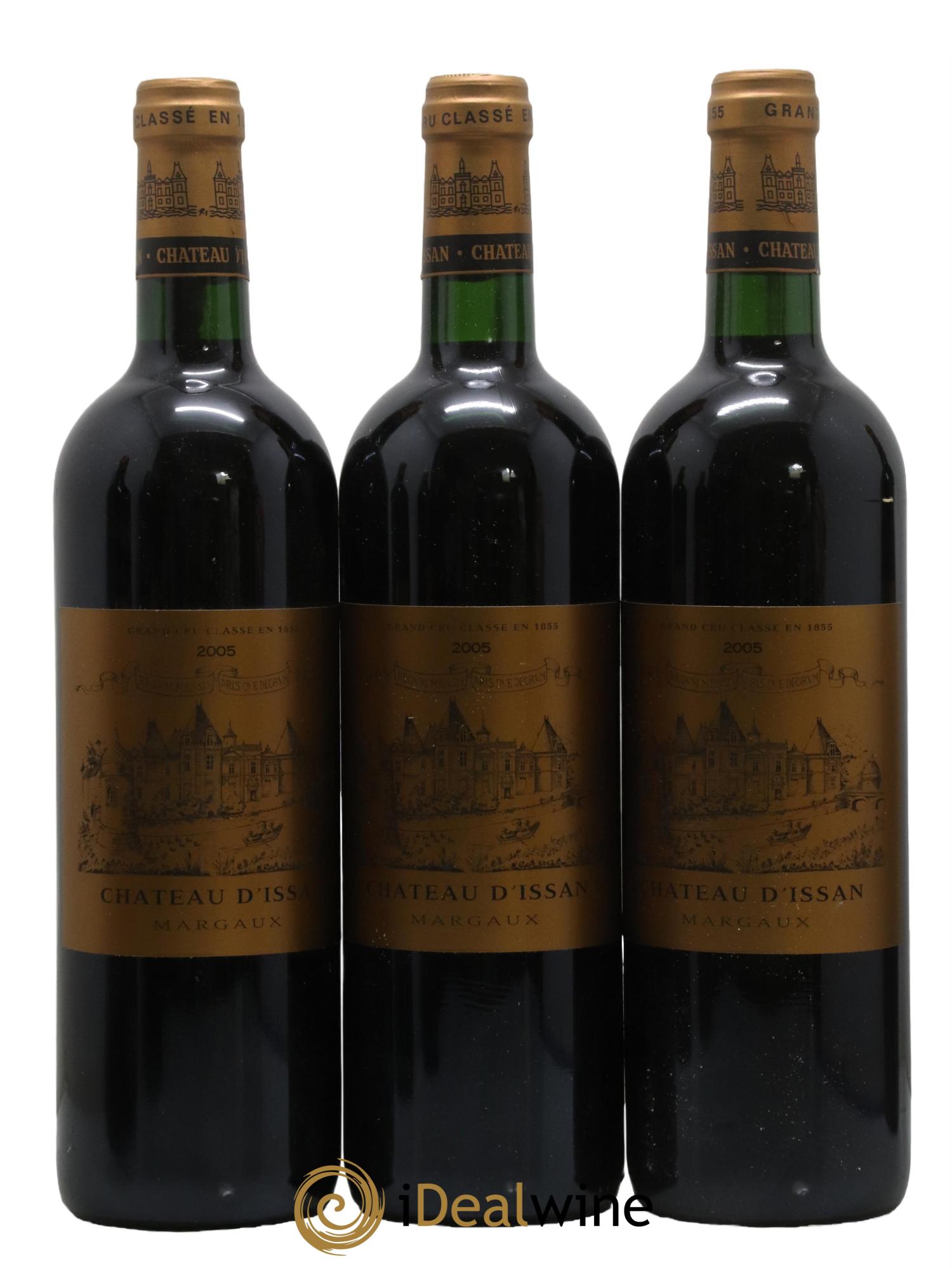 Château d'Issan 3ème Grand Cru Classé 2005 - Lotto di 3 bottiglie - 0