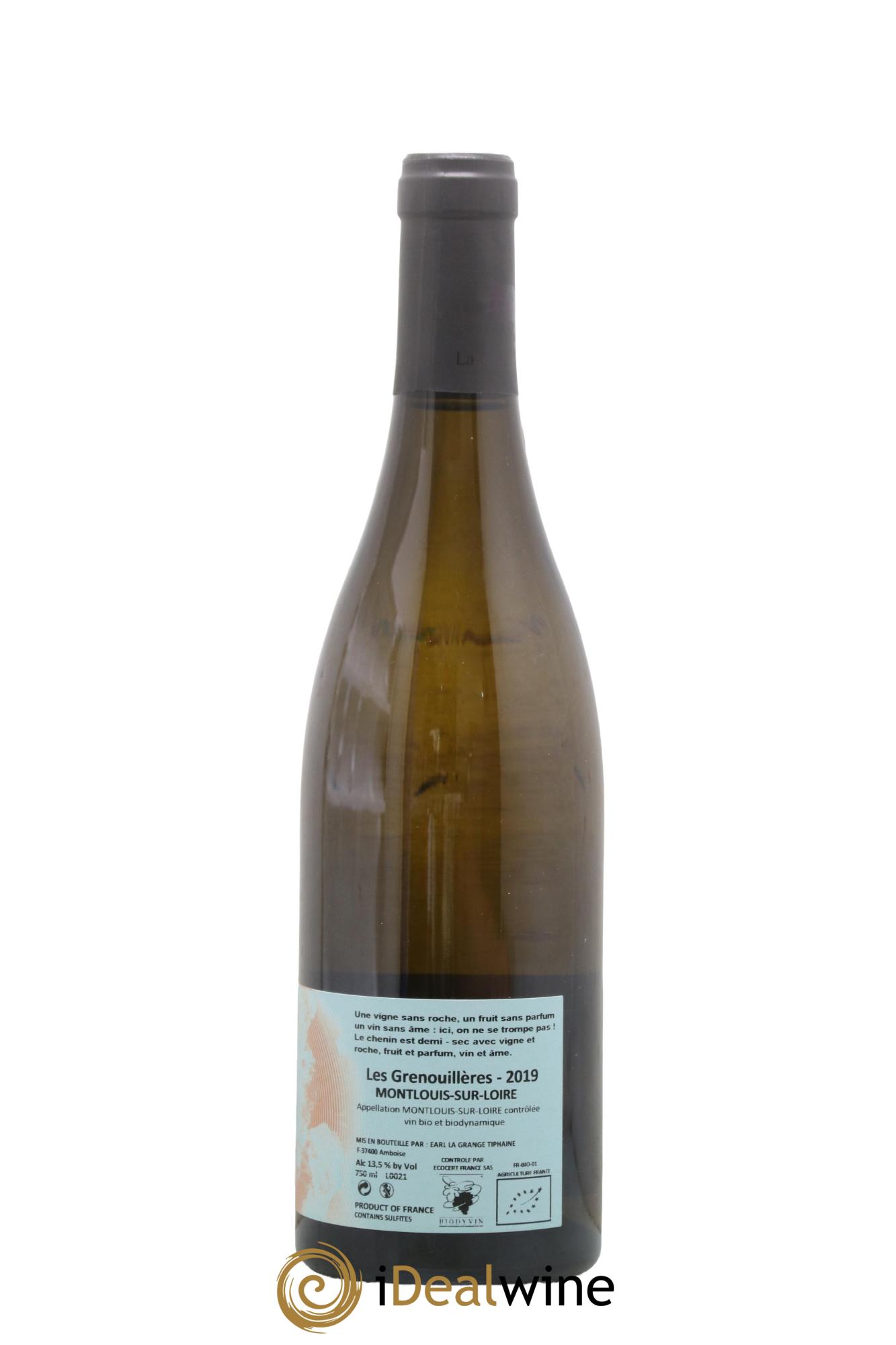 Montlouis-sur-Loire Les Grenouillères La Grange Tiphaine 2019 - Lot of 1 bottle - 1