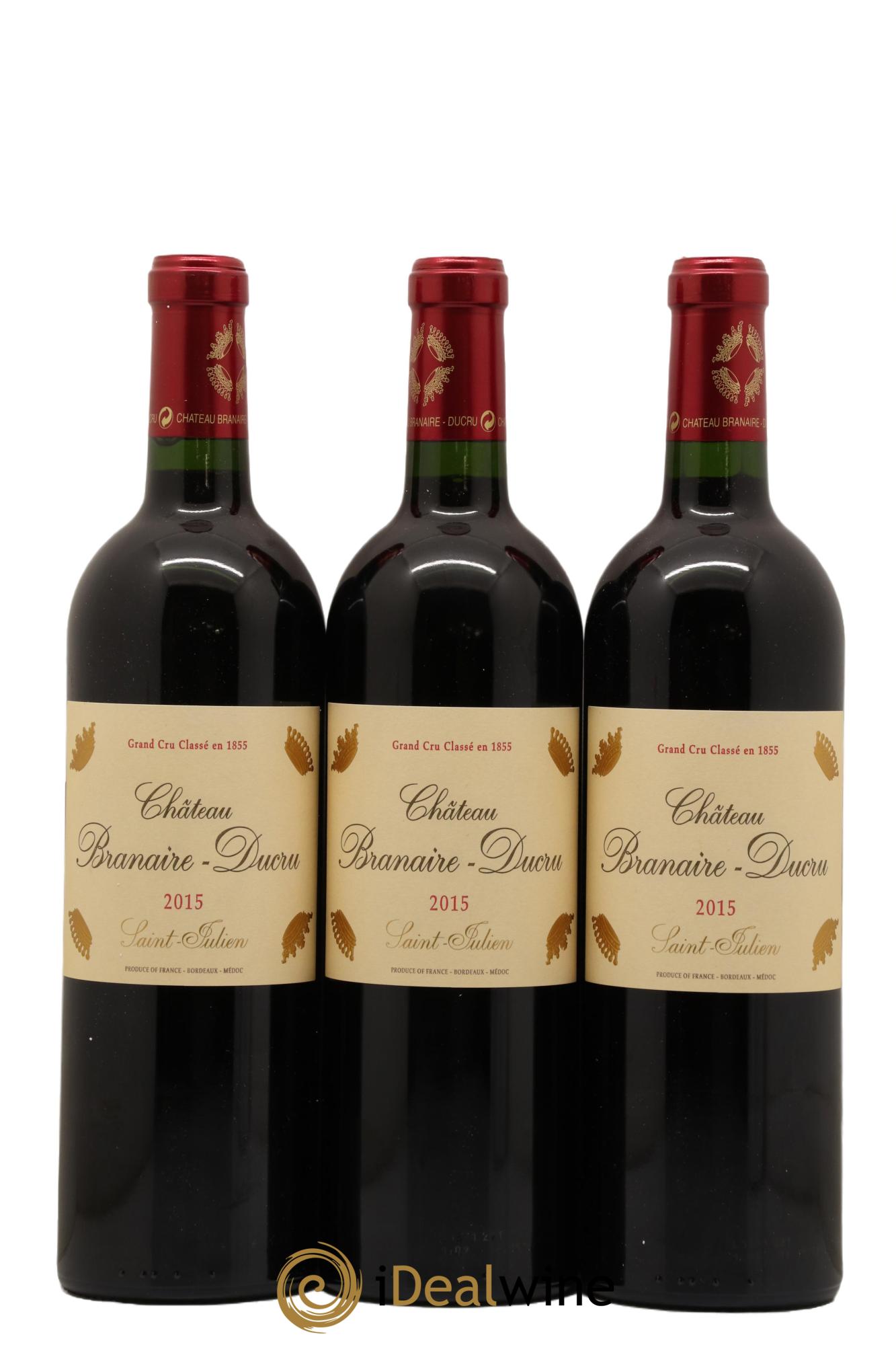 Château Branaire Ducru 4ème Grand Cru Classé 2015 - Lot de 3 bouteilles - 0