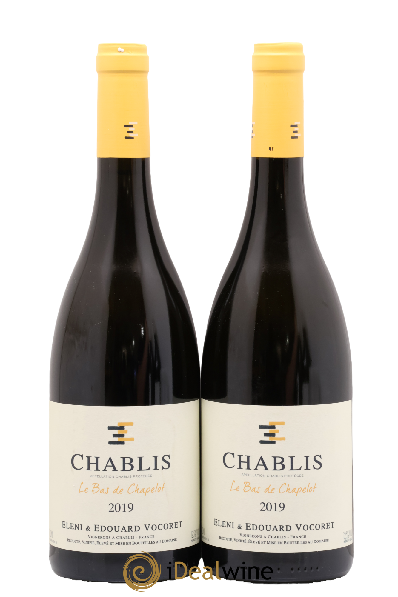 Chablis Le Bas de Chapelot Vocoret & Fils 2019 - Posten von 2 Flaschen - 0