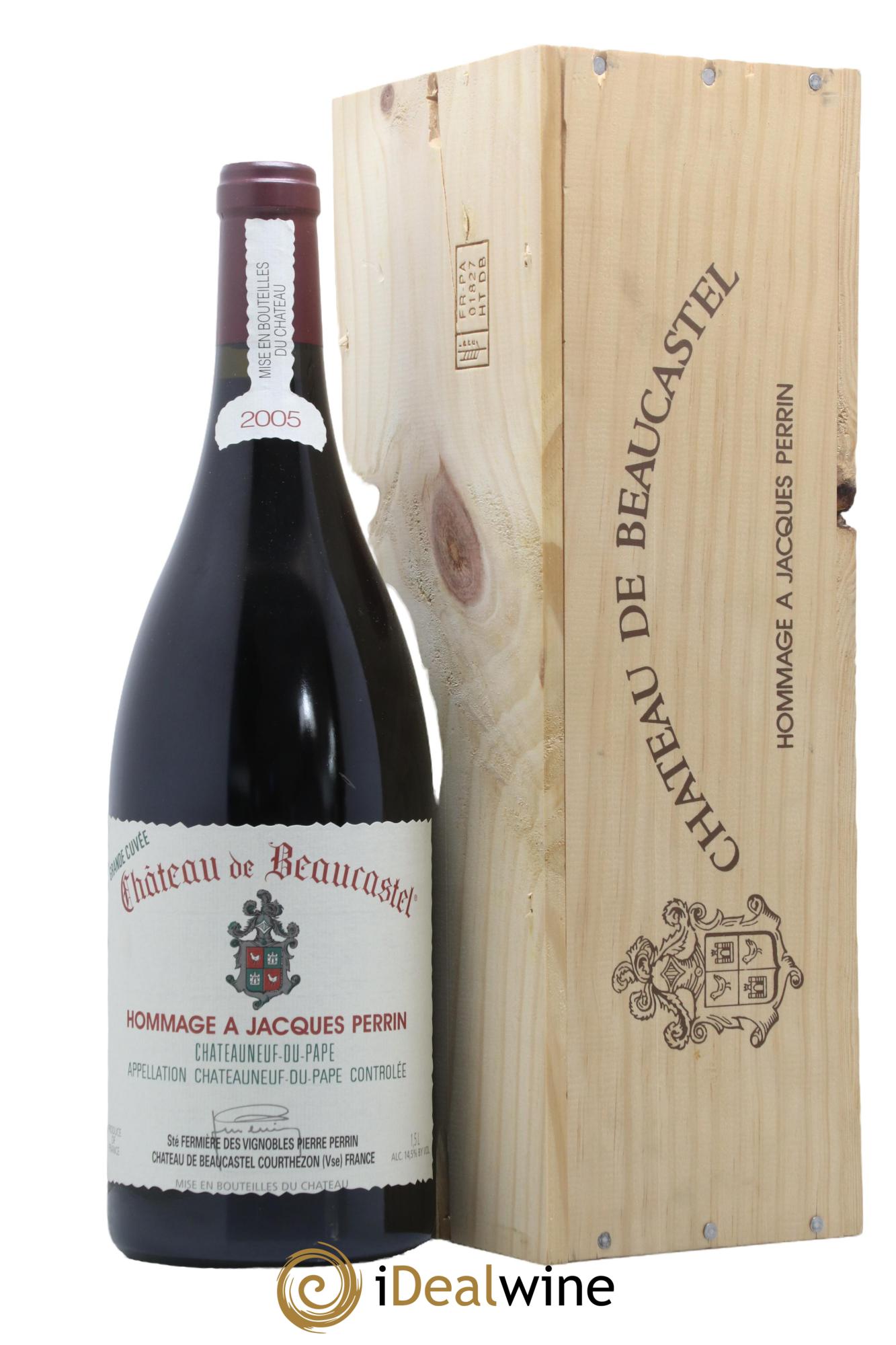 Châteauneuf-du-Pape Château de Beaucastel Hommage à Jacques Perrin Famille Perrin 2005 - Lot de 1 magnum - 0