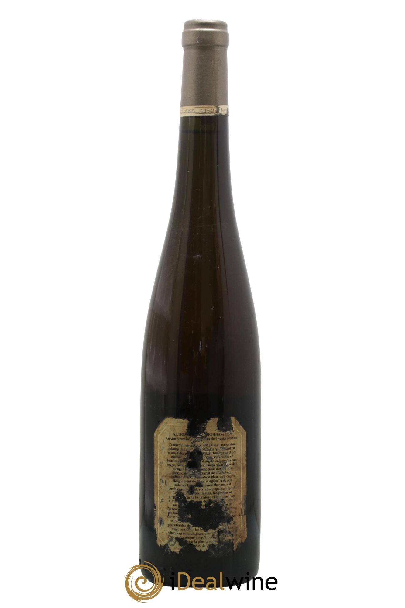 Alsace Gewurztraminer Sélection de Grains Nobles Grand Cru Altenberg de Bergheim Marcel Deiss (Domaine) 1994 - Posten von 1 Flasche - 1