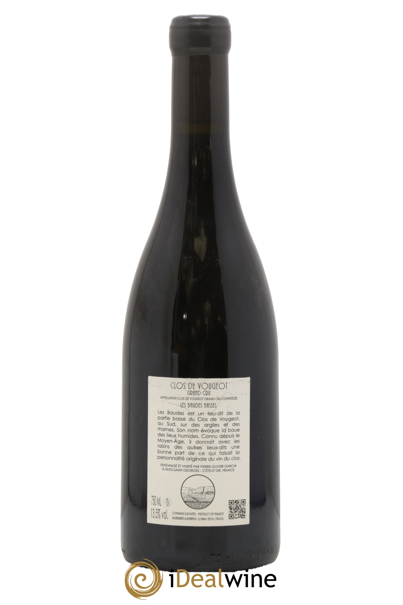 Clos de Vougeot Grand Cru Les Baudes Basses Pierre-Olivier Garcia 2024 - Lot de 1 bouteille - 1