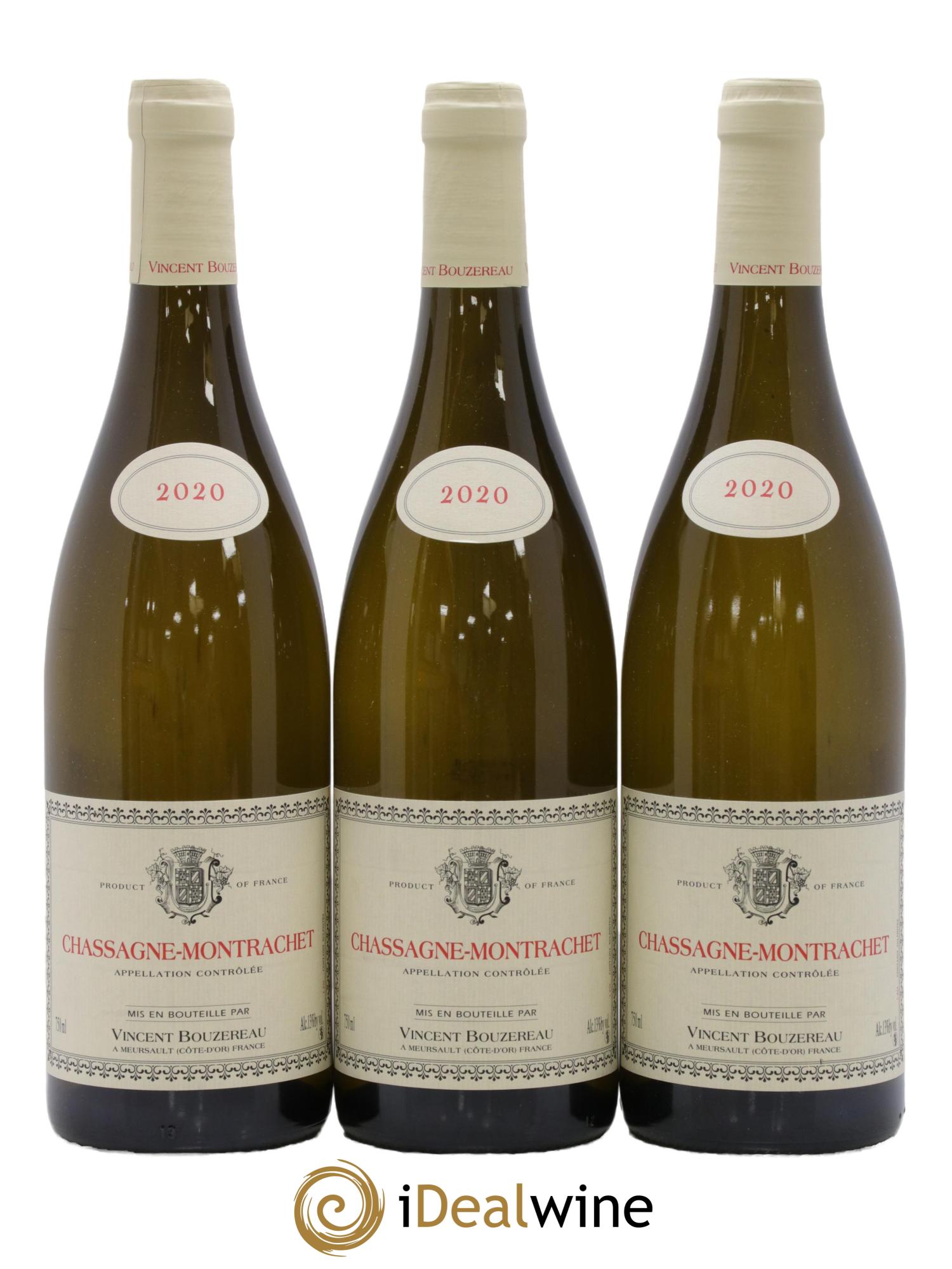 Chassagne-Montrachet Vincent Bouzereau (Domaine) 2020 - Lot de 3 bouteilles - 0