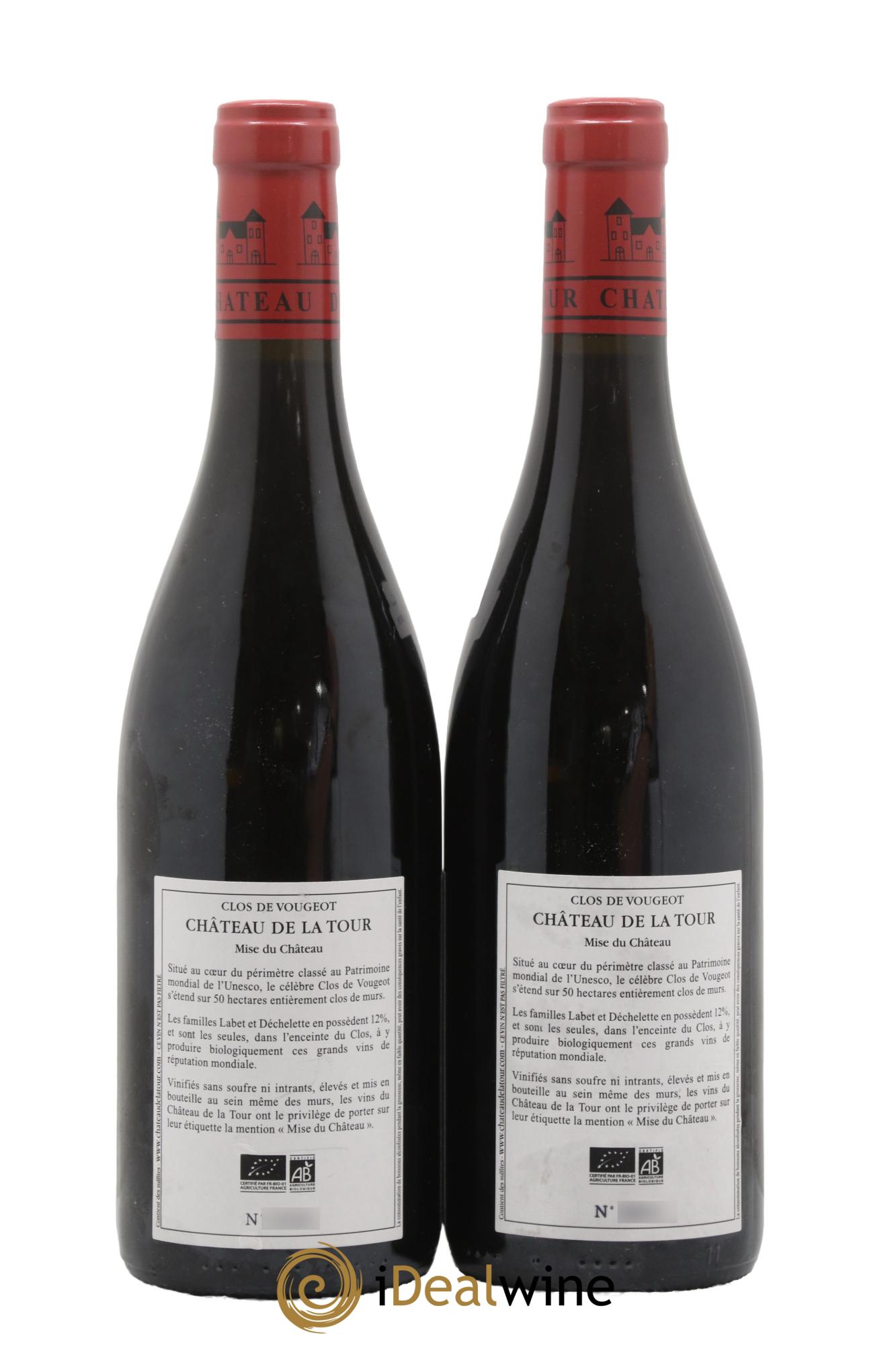 Clos de Vougeot Grand Cru Château de La Tour 2021 - Lot de 2 bouteilles - 1