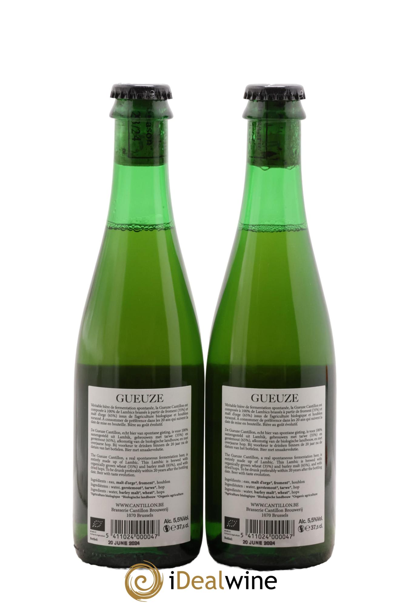 Bière Gueuze Cantillon (Bottled 2024) - Lot de 2 demi bouteilles - 1