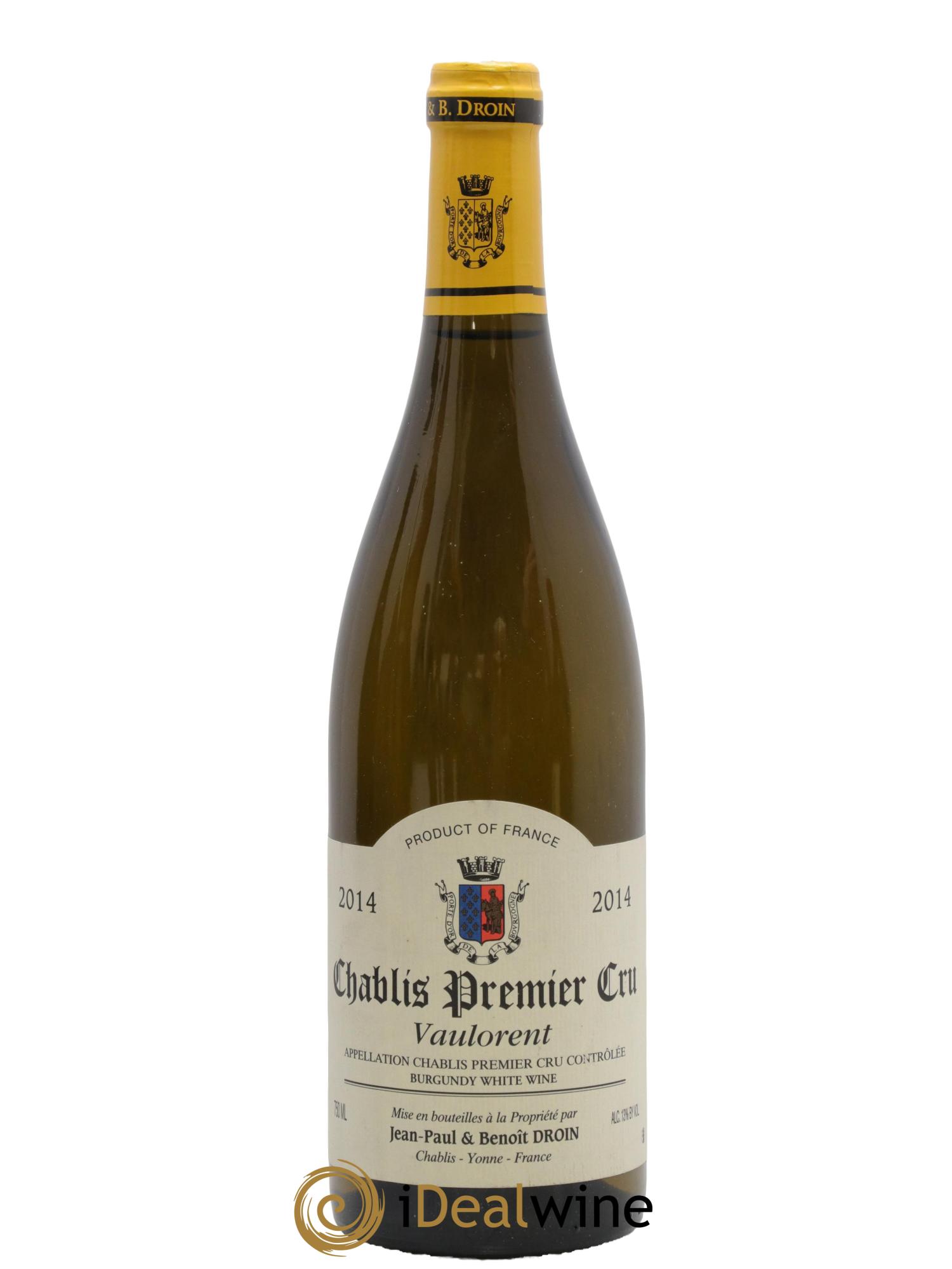 Chablis 1er Cru Vaulorent Jean-Paul & Benoît Droin (Domaine) 2014 - Lotto di 1 bottiglia - 0