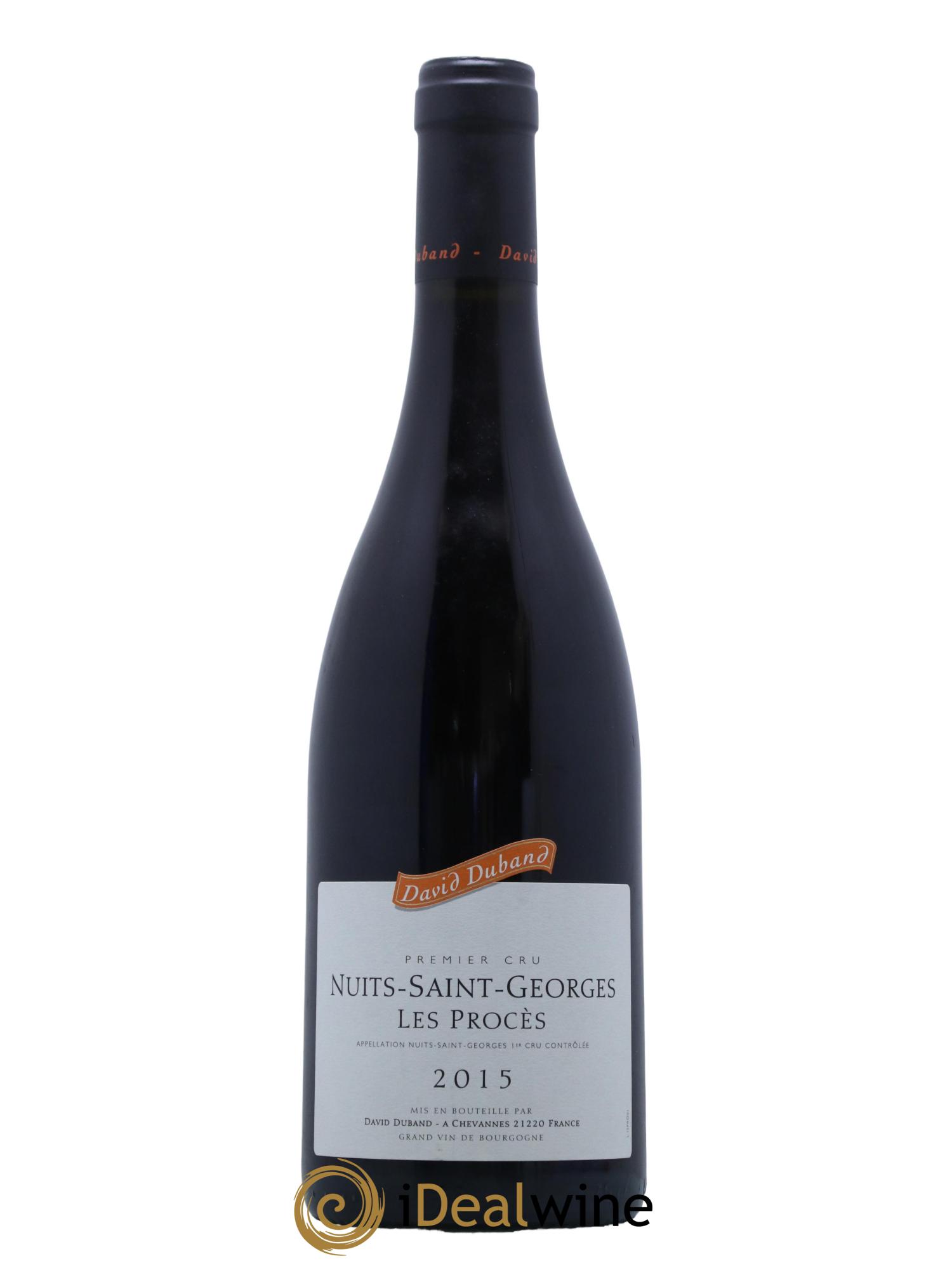 Nuits-Saint-Georges 1er Cru Les Procès David Duband (Domaine) 2015 - Lot de 1 bouteille - 0
