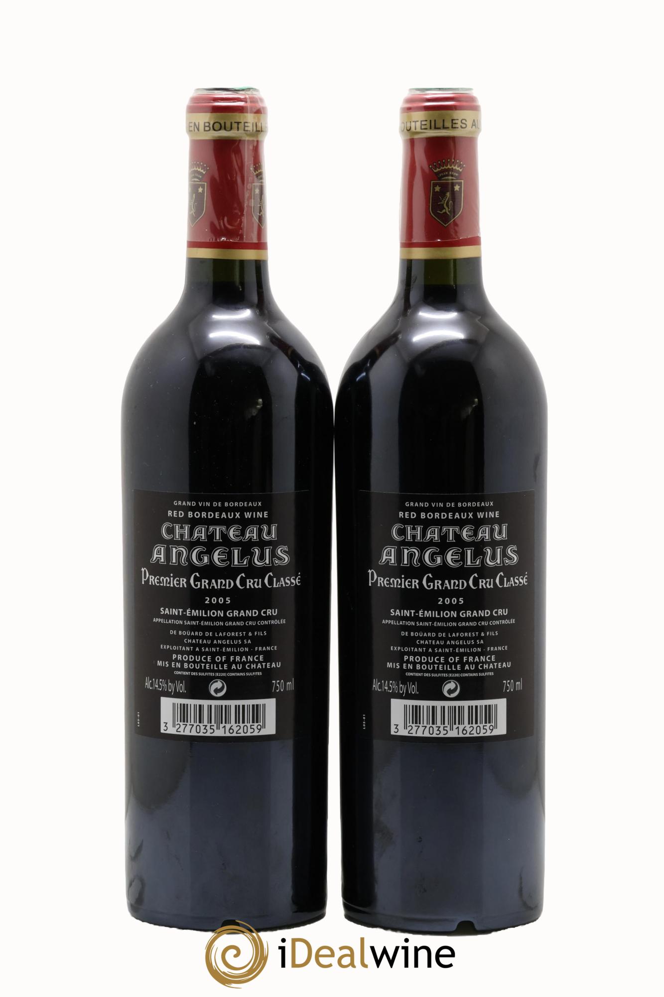 Château Angélus 1er Grand Cru Classé A 2005 - Lot de 2 bouteilles - 1