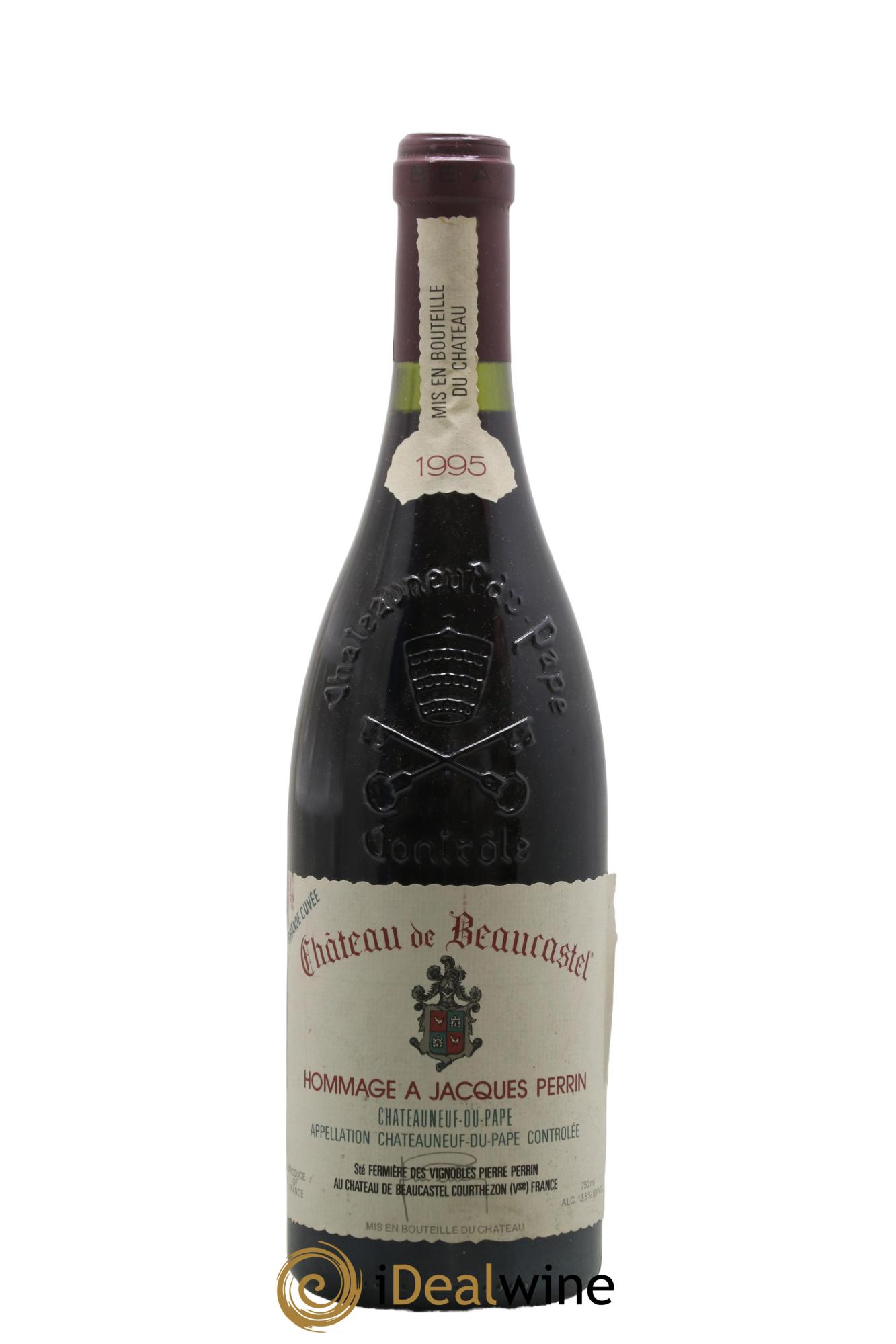 Châteauneuf-du-Pape Château de Beaucastel Hommage à Jacques Perrin Famille Perrin 1995 - Lotto di 1 bottiglia - 0