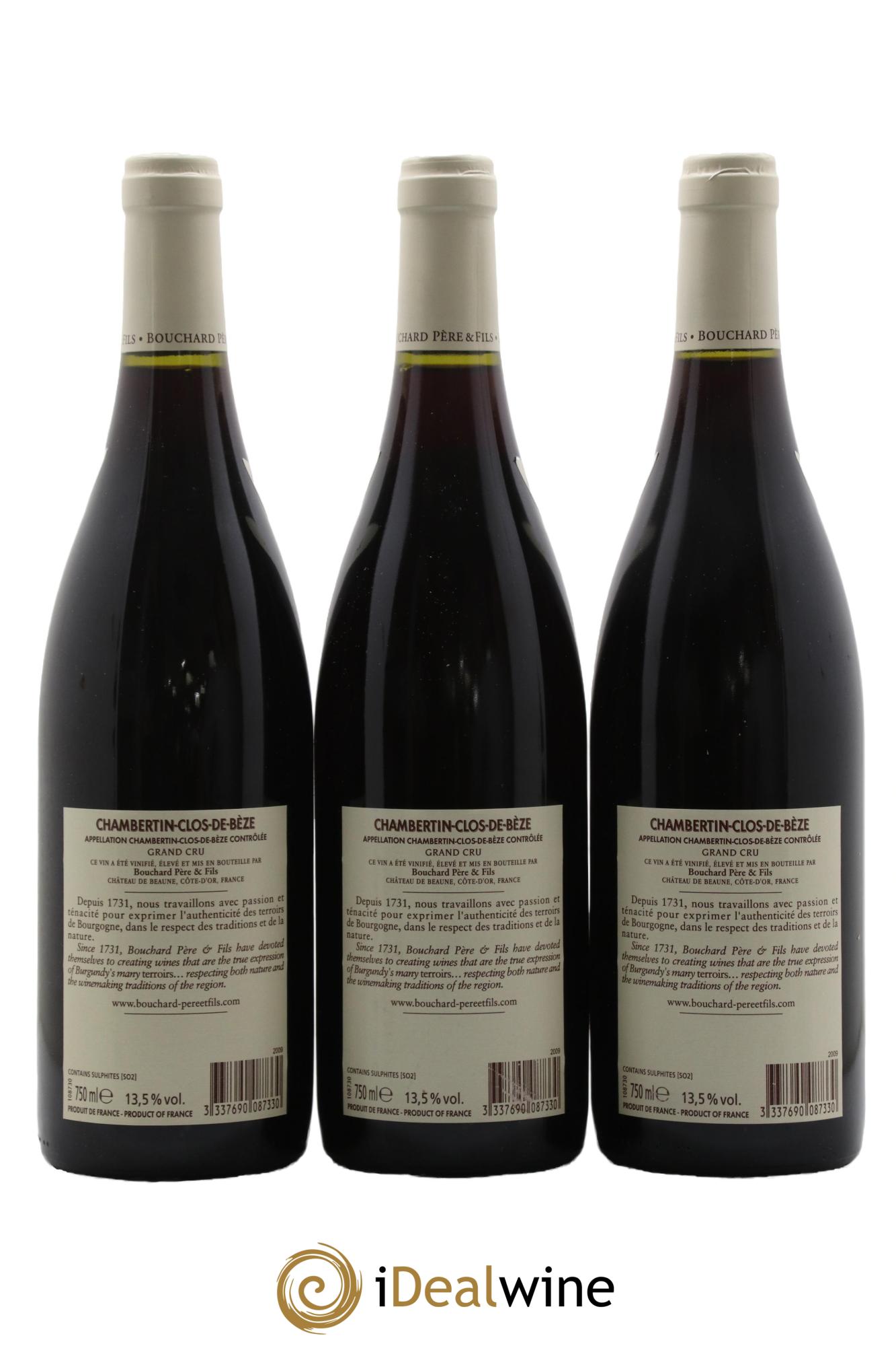 Chambertin Clos de Bèze Grand Cru Bouchard Père & Fils 2009 - Lot of 3 bottles - 1