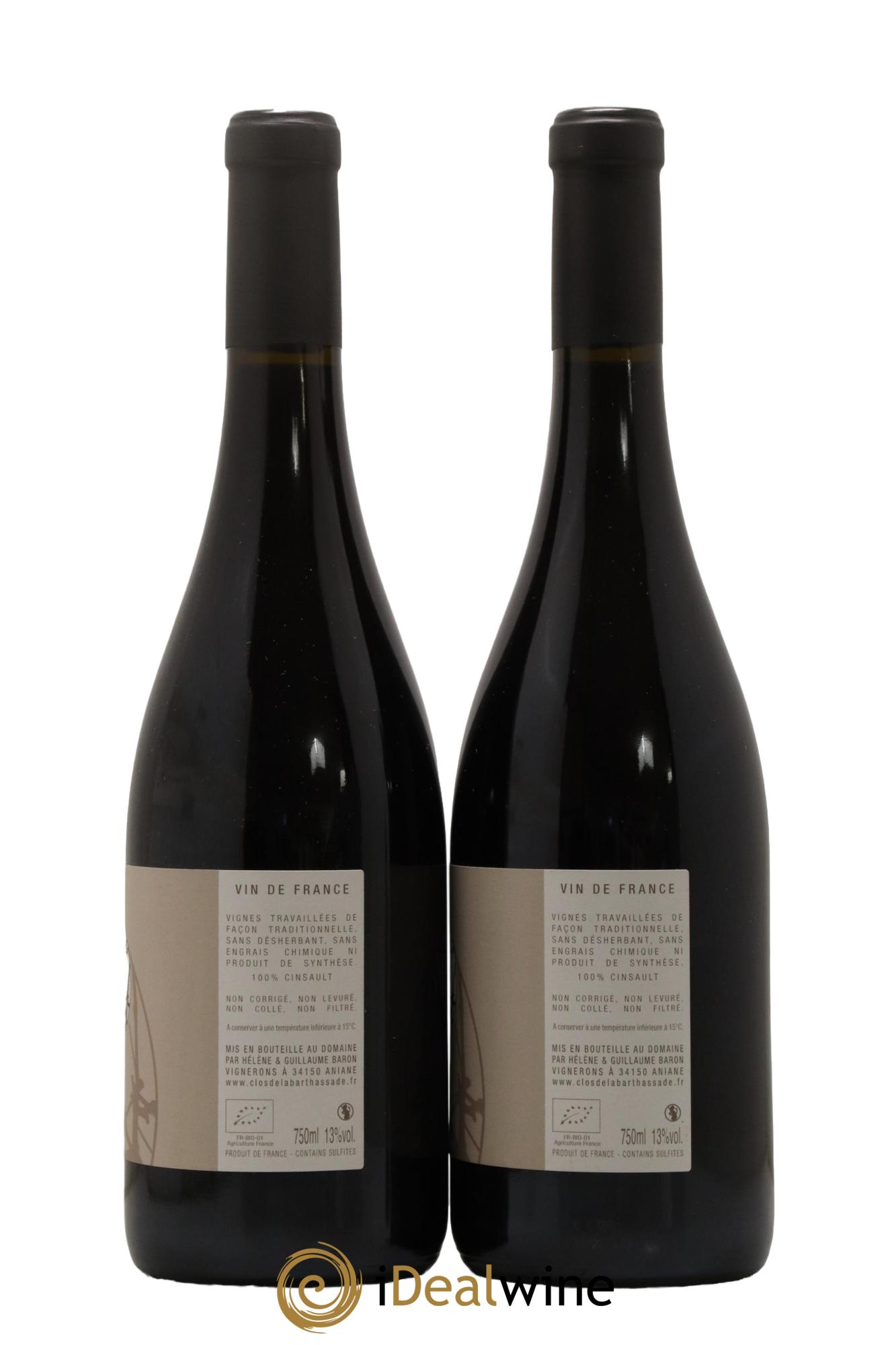 IGP Pays d'Hérault Pur C Le Clos de la Barthassade 2023 - Posten von 2 Flaschen - 1