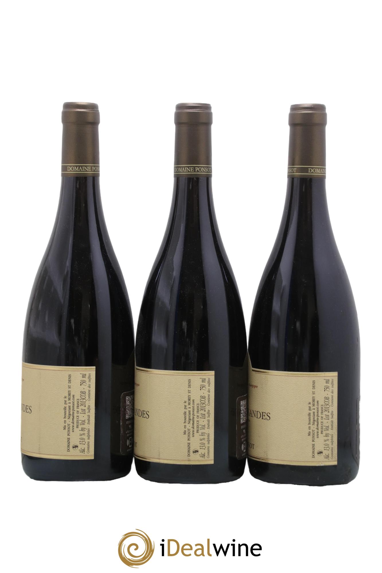 Corton Grand Cru Bressandes Ponsot (Domaine) 2013 - Lot de 3 bouteilles - 1
