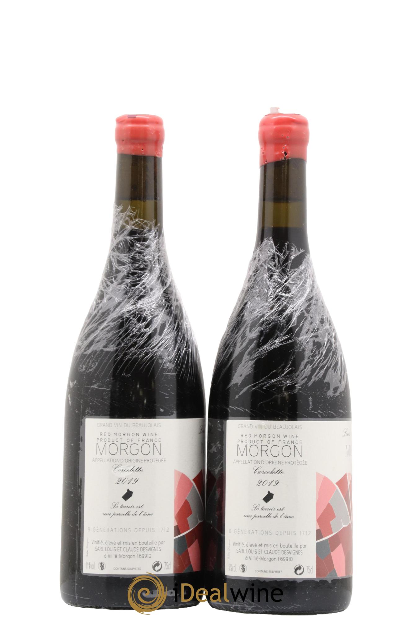 Morgon Corcelette Louis-Claude Desvignes 2019 - Lot de 2 bouteilles - 1