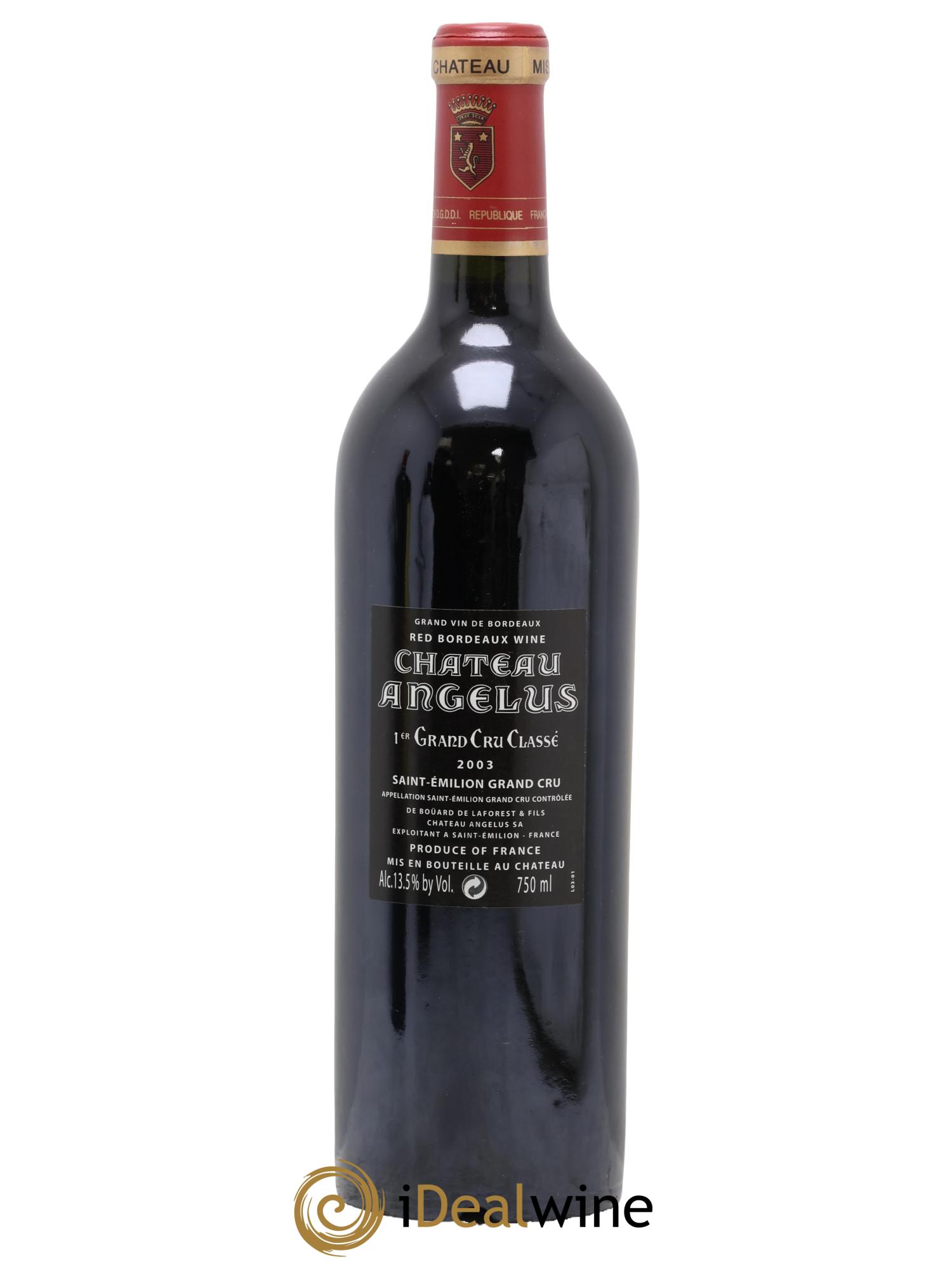 Château Angélus 1er Grand Cru Classé A 2003 - Lot of 1 bottle - 1