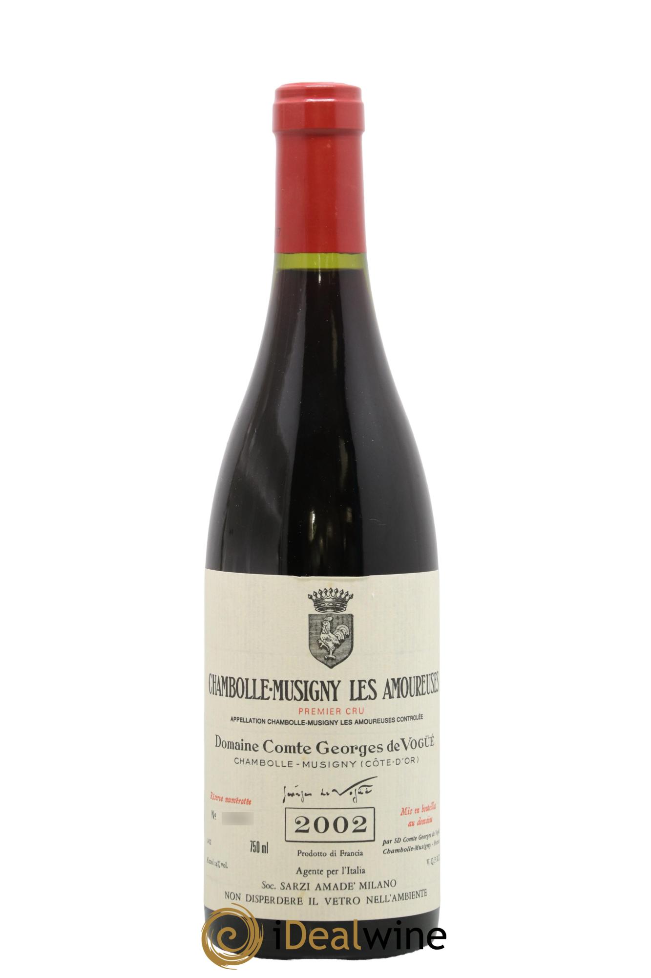 Chambolle-Musigny 1er Cru Les Amoureuses Comte Georges de Vogüé 2002 - Posten von 1 Flasche - 0