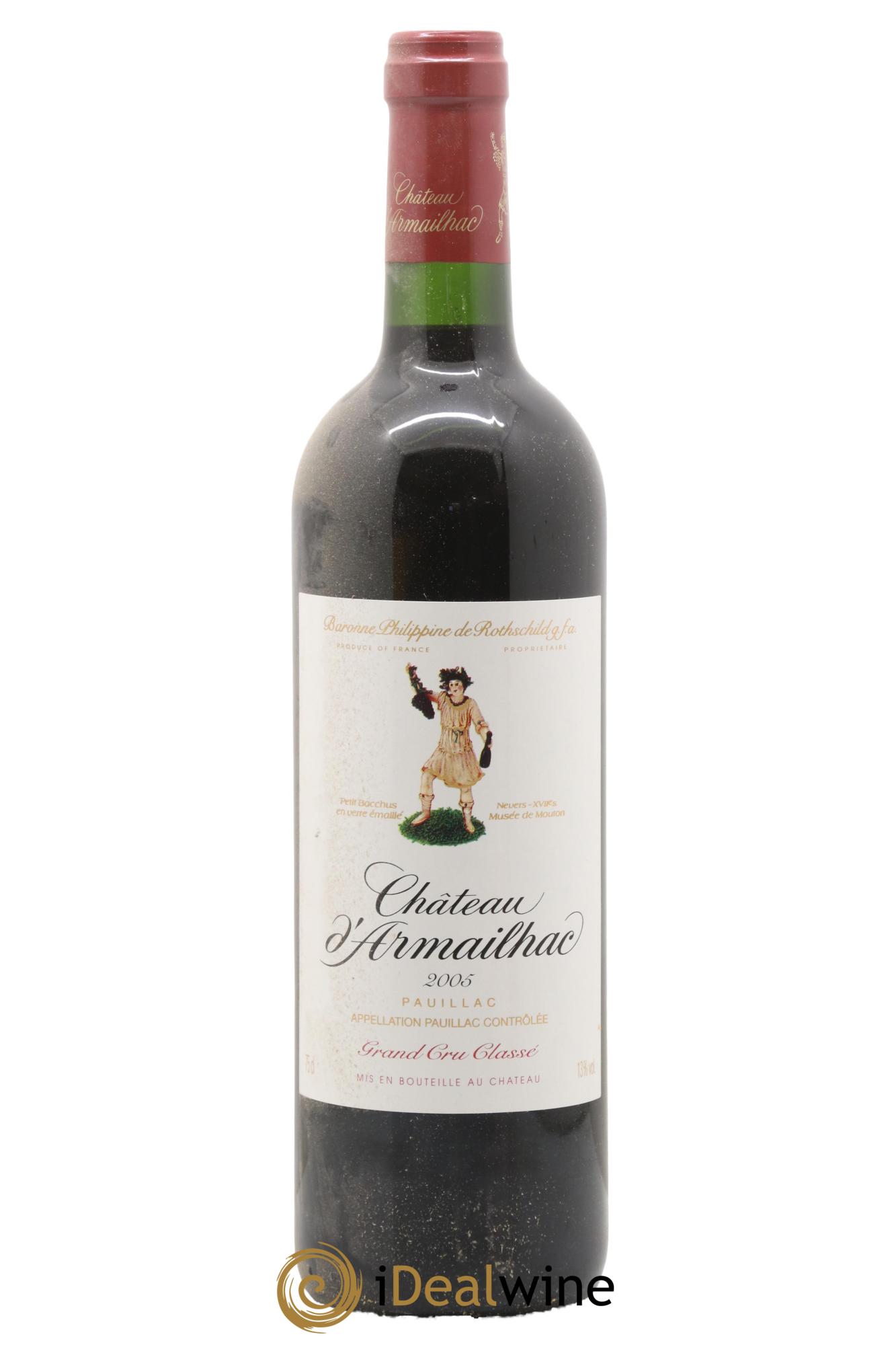 Château d' Armailhac - Mouton Baron(ne) Philippe 5ème Grand Cru Classé 2005 - Lot of 1 bottle - 0
