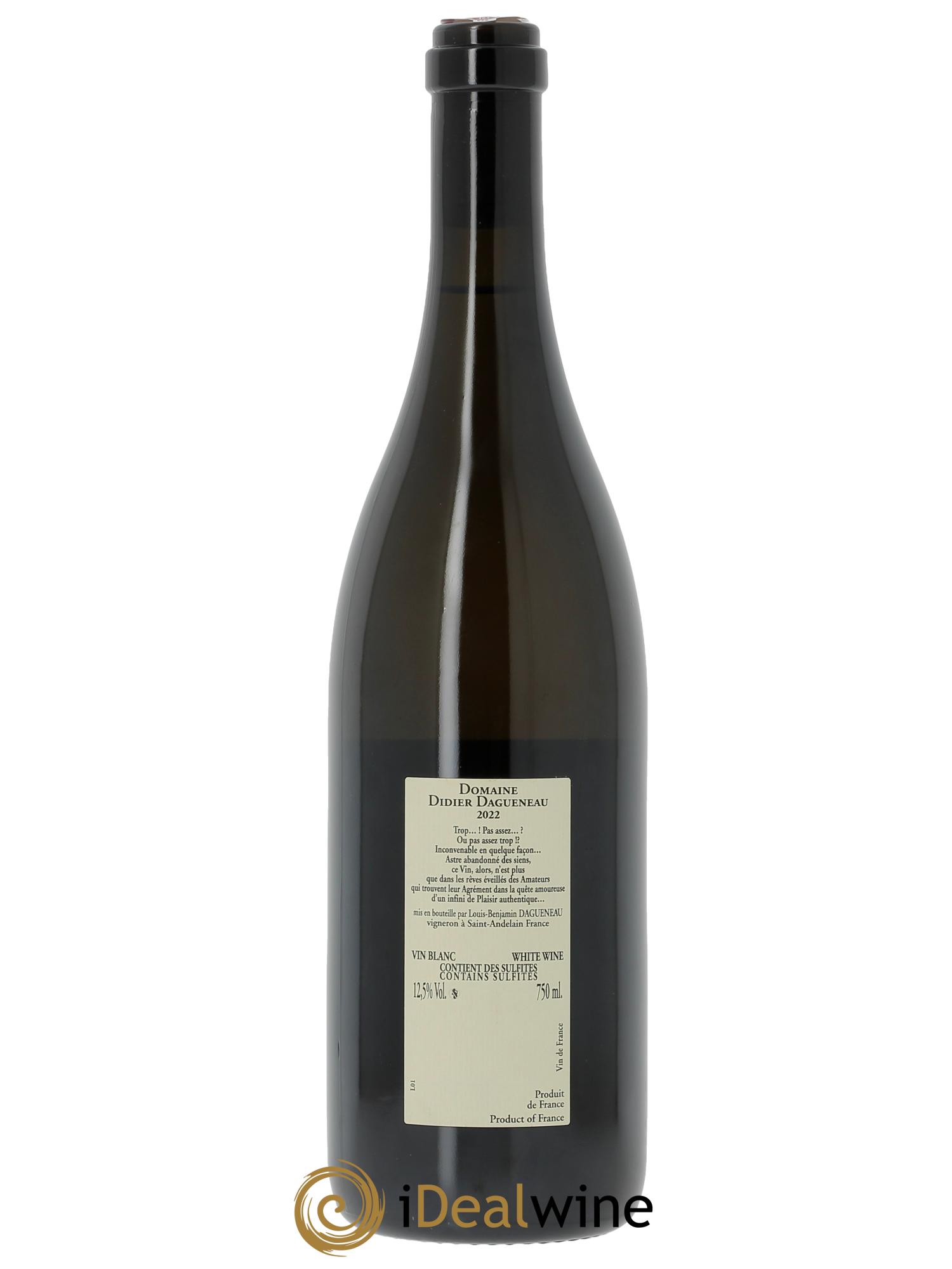 Vin de France Blanc Etc Dagueneau (Domaine Didier - Louis-Benjamin) 2022 - Lotto di 1 bottiglia - 1