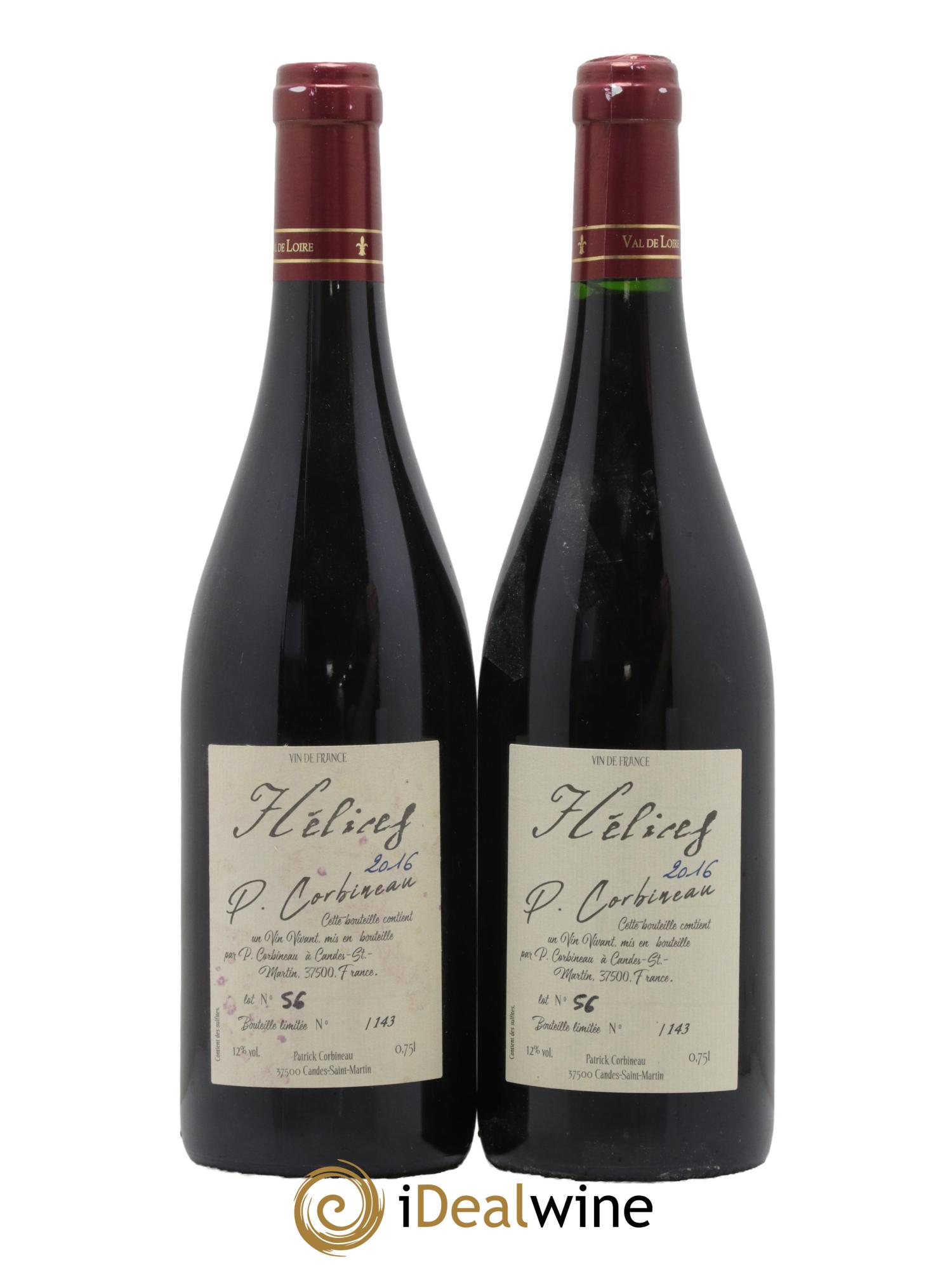 Vin de France Helices Patrick Corbineau 2016 - Lot de 2 bouteilles - 0
