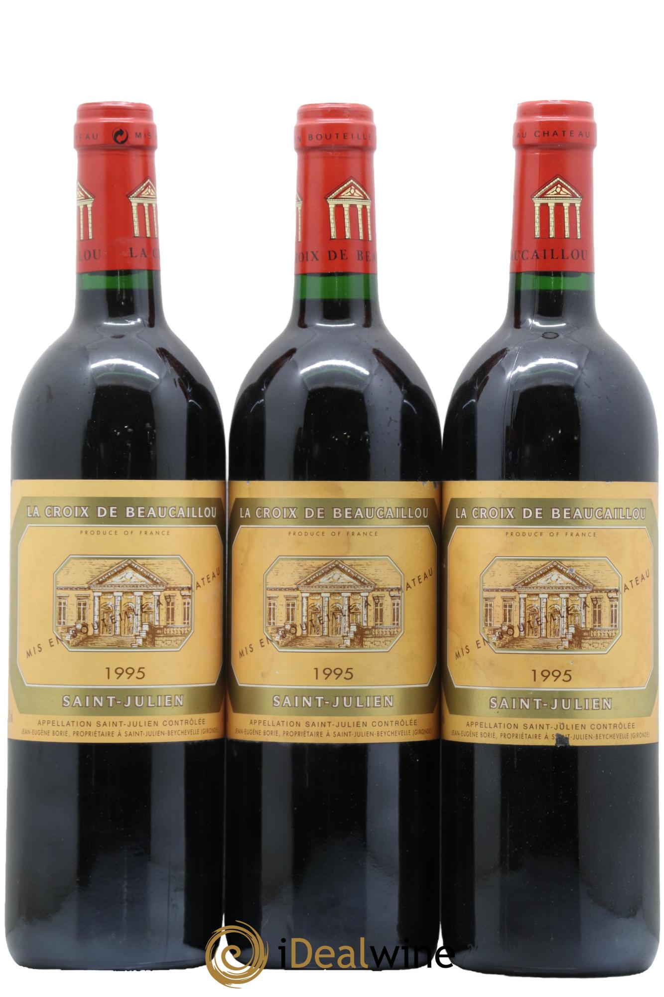 La Croix de Beaucaillou Second Vin 1995 - Lot of 3 bottles - 0