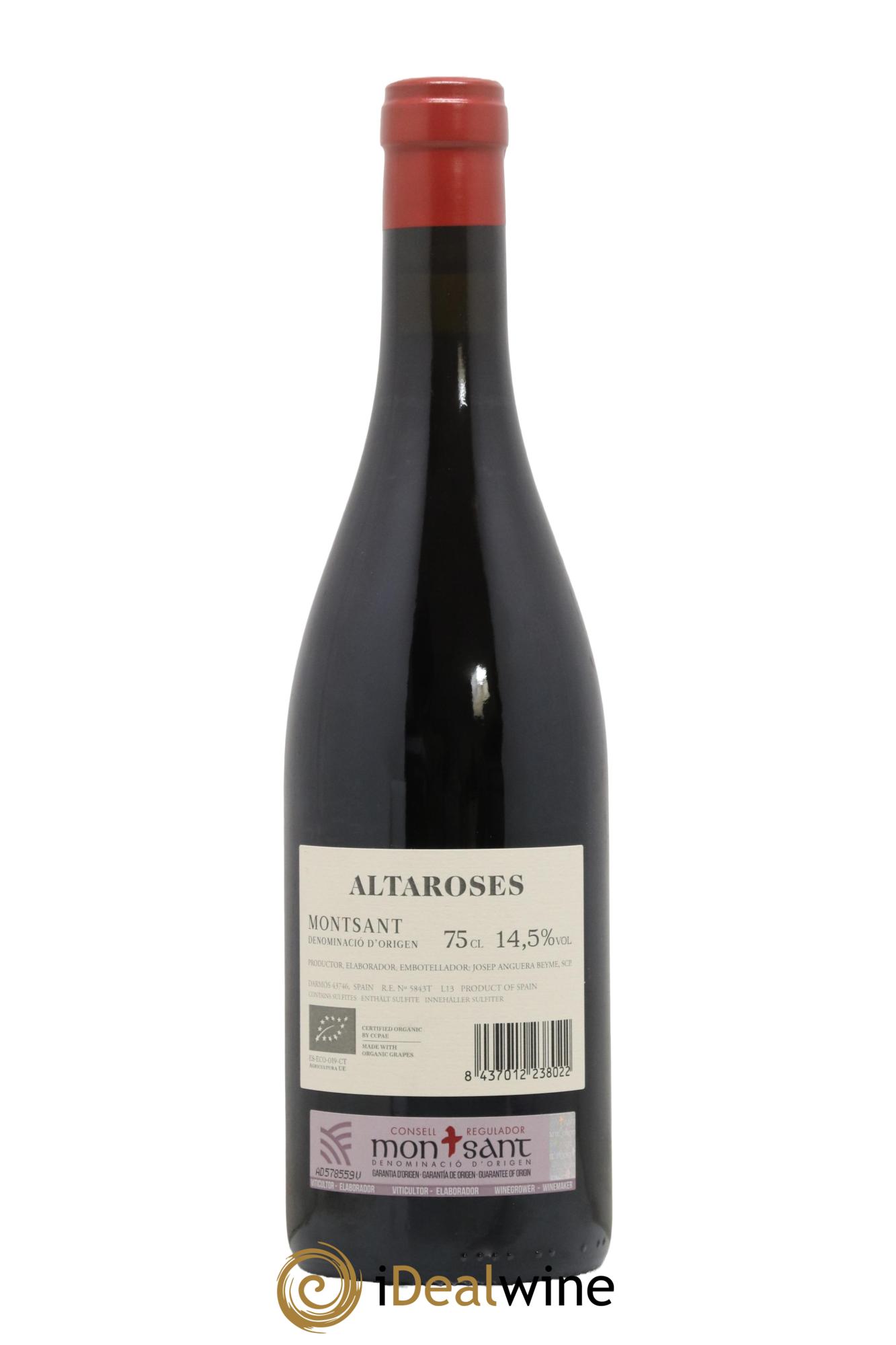 Montsant DO Altaroses Cellers Joan d Anguera 2021 - Lot de 1 bouteille - 1