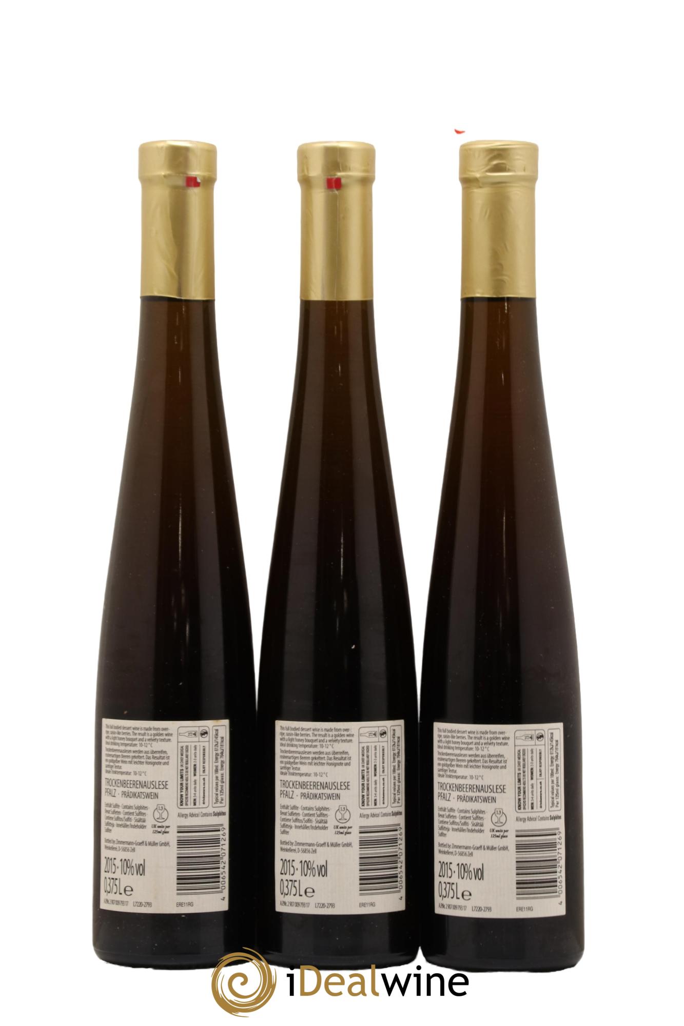 Allemagne Pfalz Trockenbeerenauslese Roman Graeff 2015 - Lot de 12 demi bouteilles - 6