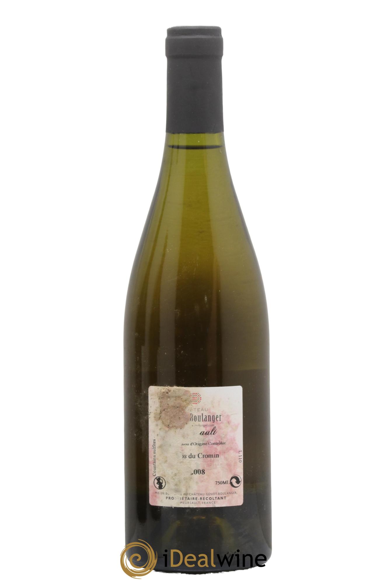 Meursault Clos du Cromin Génot-Boulanger (Domaine) 2008 - Lot de 1 bouteille - 1