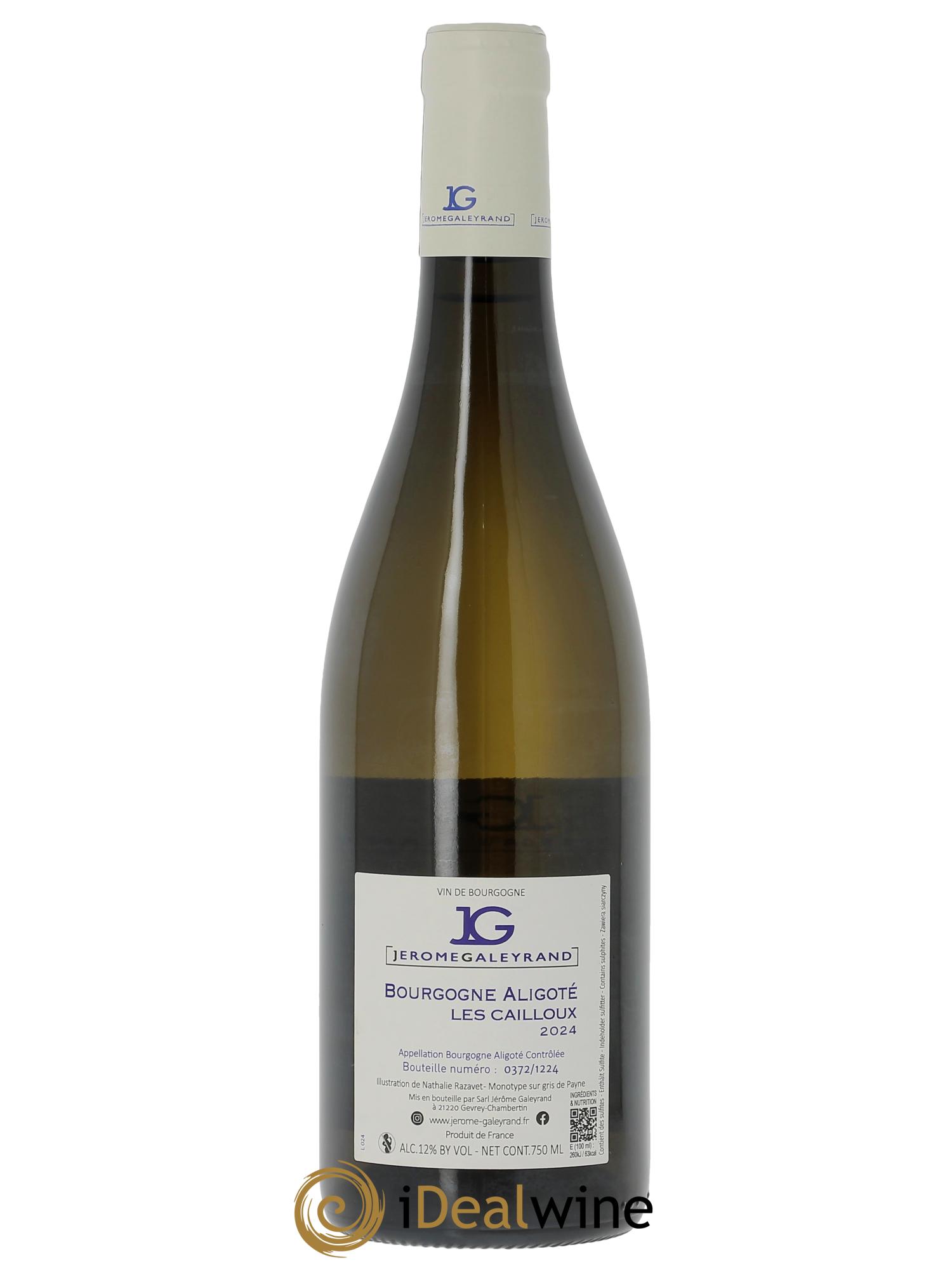 Bourgogne Aligoté Les Cailloux Jérôme Galeyrand 2024 - Lot de 1 bouteille - 1